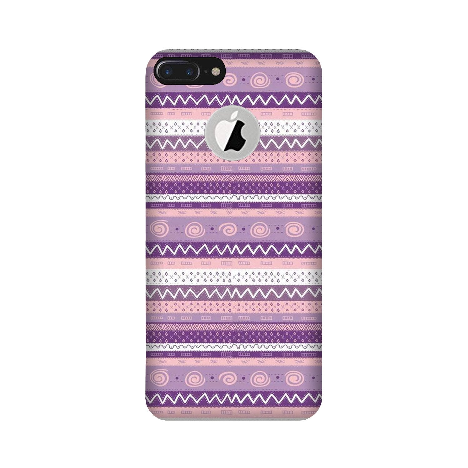 Zigzag line pattern3 Mobile Back Case for iPhone 7 Plus logo cut (Design - 11) Zigzag line pattern3 Case for iPhone 7 Plus logo cut