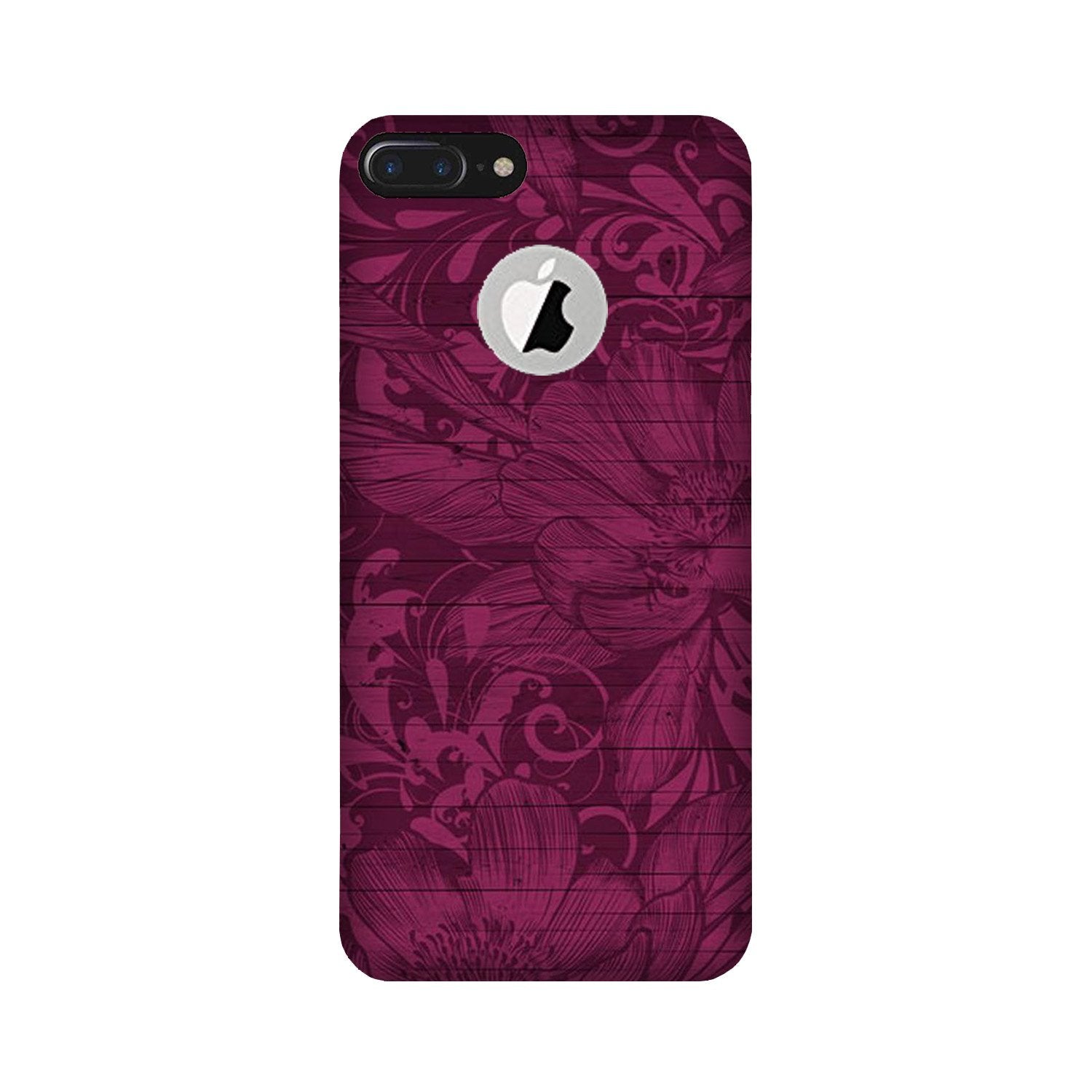 Purple Backround Mobile Back Case for iPhone 7 Plus logo cut (Design - 22) Purple Backround Case for iPhone 7 Plus logo cut