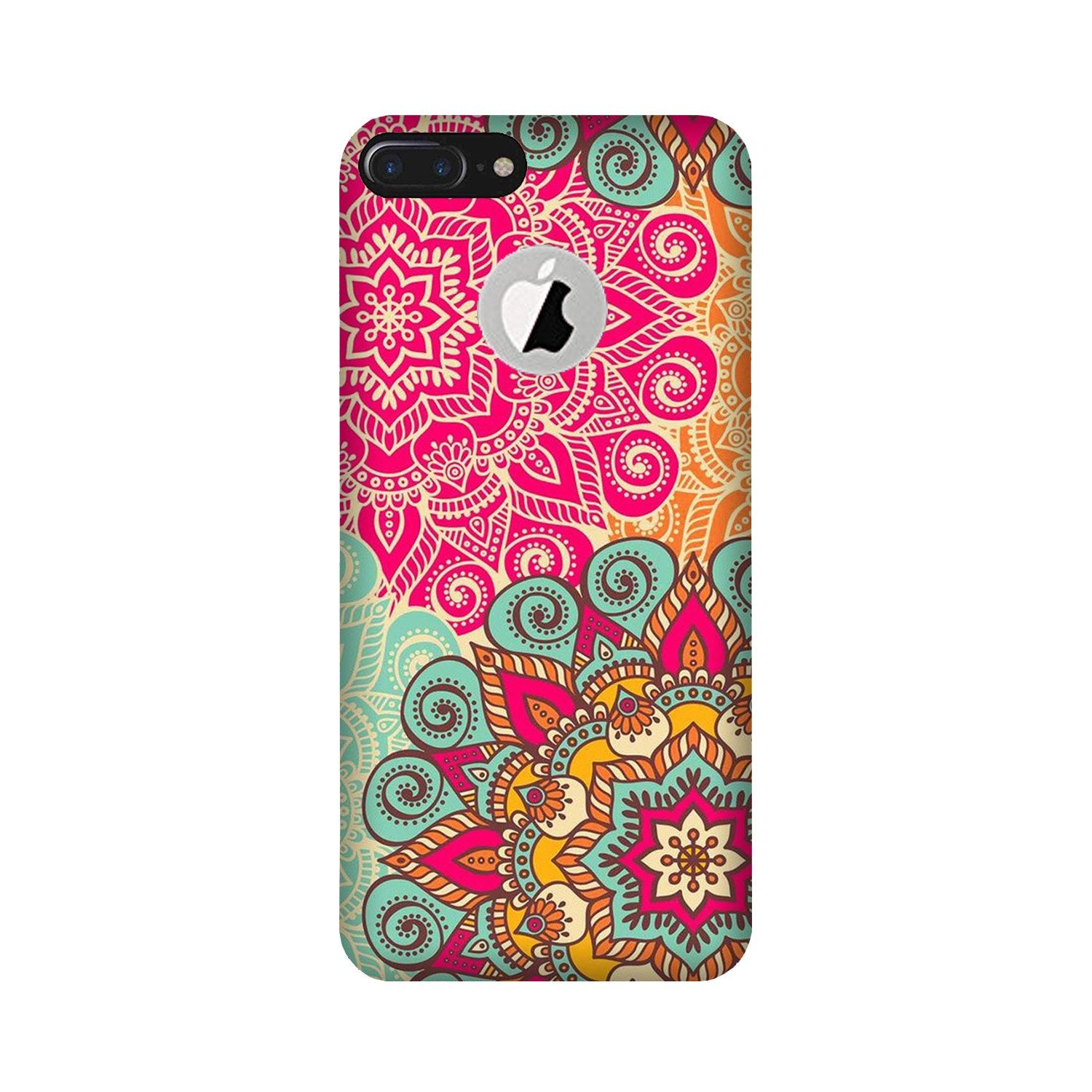 Rangoli art2 Mobile Back Case for iPhone 7 Plus logo cut (Design - 29) Rangoli art2 Case for iPhone 7 Plus logo cut