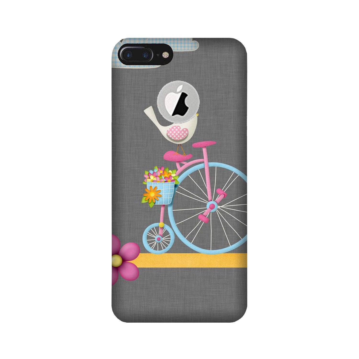 Sparron with cycle Mobile Back Case for iPhone 7 Plus logo cut (Design - 34) Sparron with cycle Case for iPhone 7 Plus logo cut