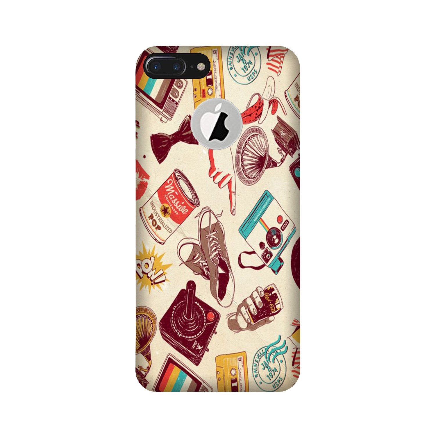 Vintage Mobile Back Case for iPhone 7 Plus logo cut (Design - 35) Vintage Case for iPhone 7 Plus logo cut