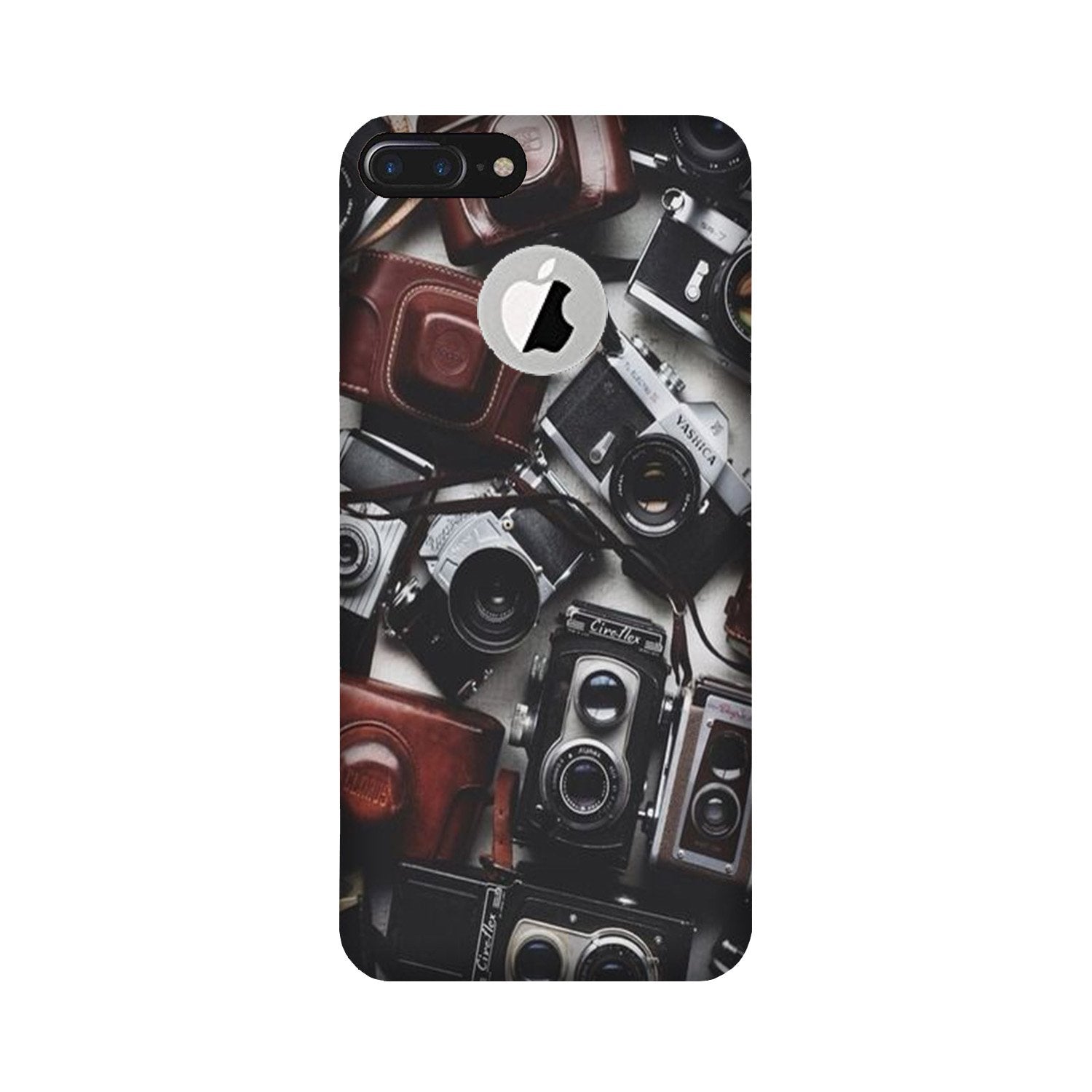 Cameras Mobile Back Case for iPhone 7 Plus logo cut (Design - 57) Cameras Case for iPhone 7 Plus logo cut