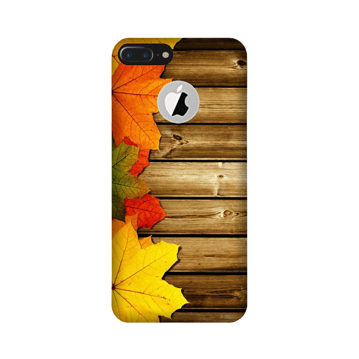 Wooden look3 Mobile Back Case for iPhone 7 Plus logo cut (Design - 61) Wooden look3 Case for iPhone 7 Plus logo cut