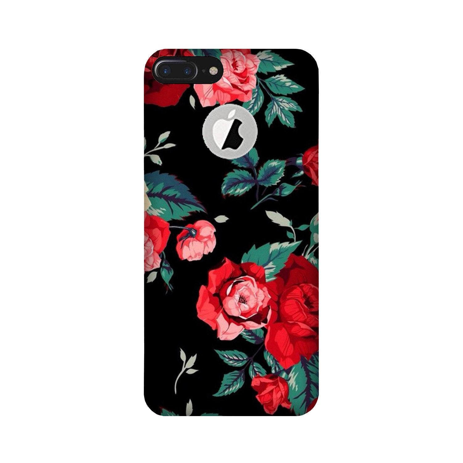 Red Rose2 Mobile Back Case for iPhone 7 Plus logo cut (Design - 81) Red Rose2 Case for iPhone 7 Plus logo cut