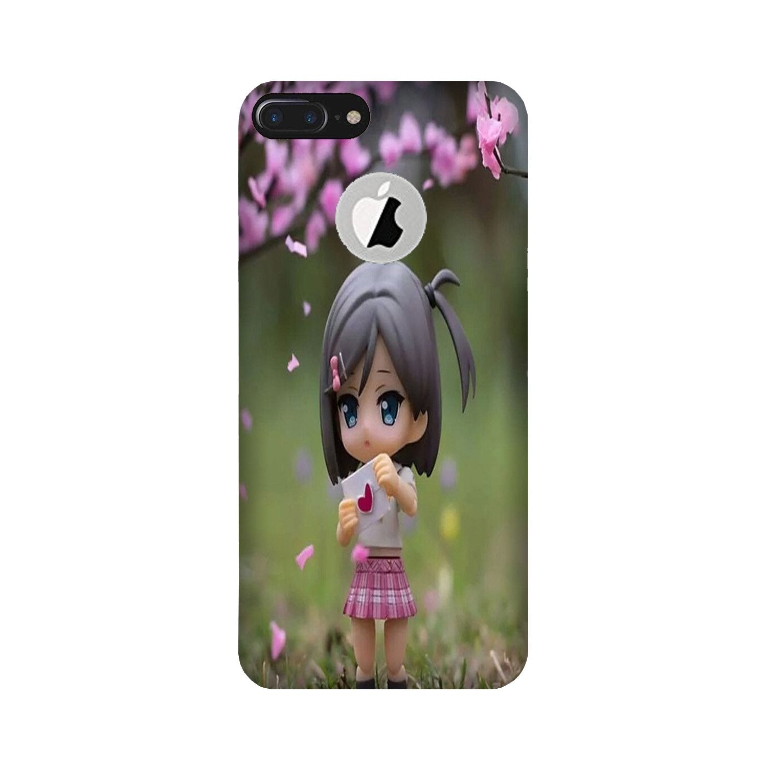 Cute Girl Mobile Back Case for iPhone 7 Plus logo cut (Design - 92) Cute Girl Case for iPhone 7 Plus logo cut