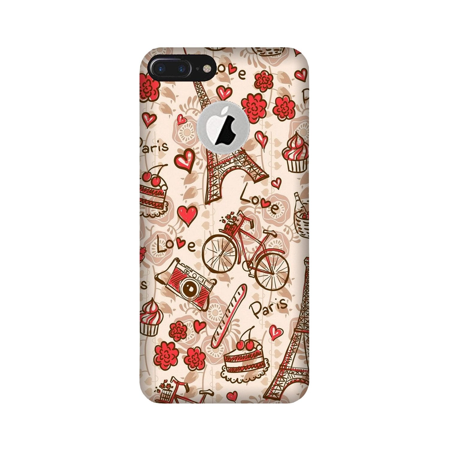 Love Paris Mobile Back Case for iPhone 7 Plus logo cut (Design - 103) Love Paris Case for iPhone 7 Plus logo cut (Design - 103)