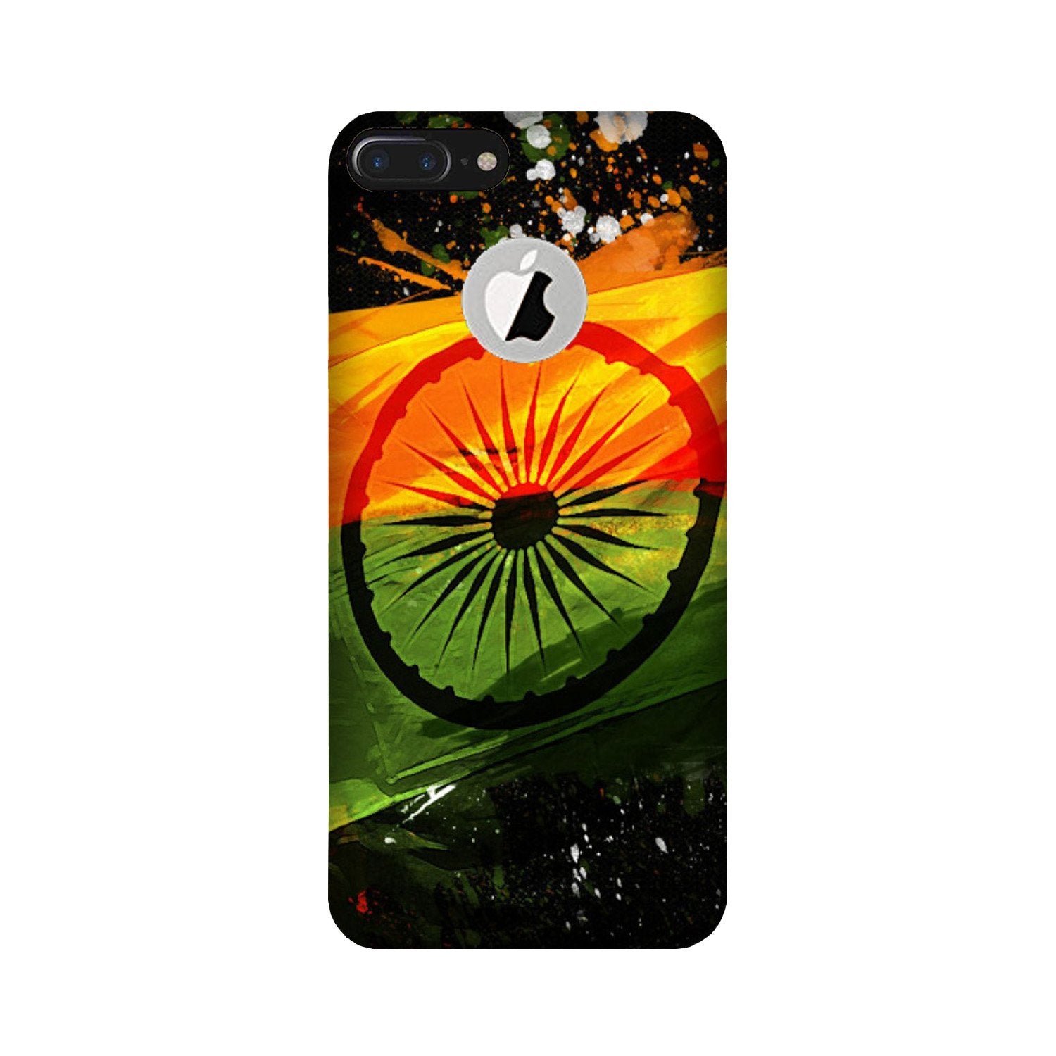 Indian Flag Mobile Back Case for iPhone 7 Plus logo cut (Design - 137) Indian Flag Case for iPhone 7 Plus logo cut (Design - 137)