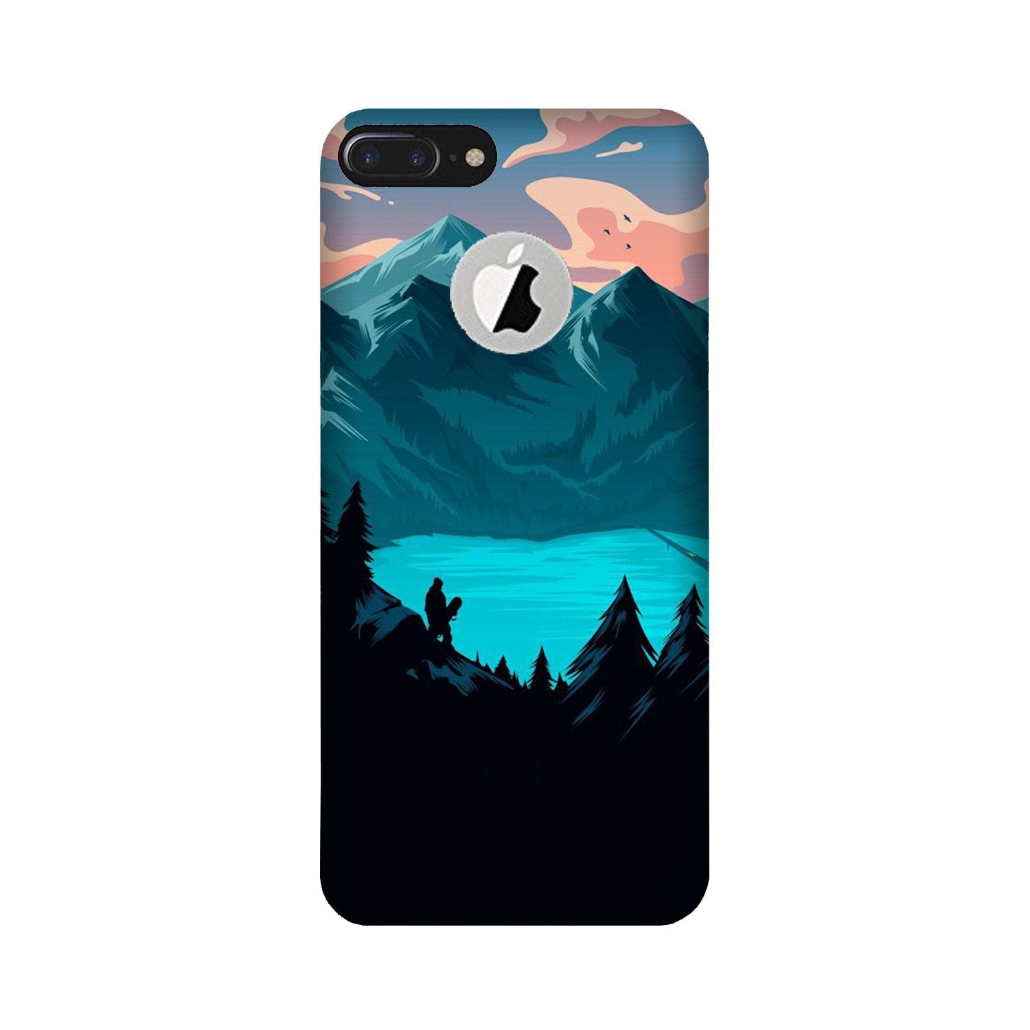 Mountains Mobile Back Case for iPhone 7 Plus logo cut (Design - 186) Mountains Case for iPhone 7 Plus logo cut (Design - 186)