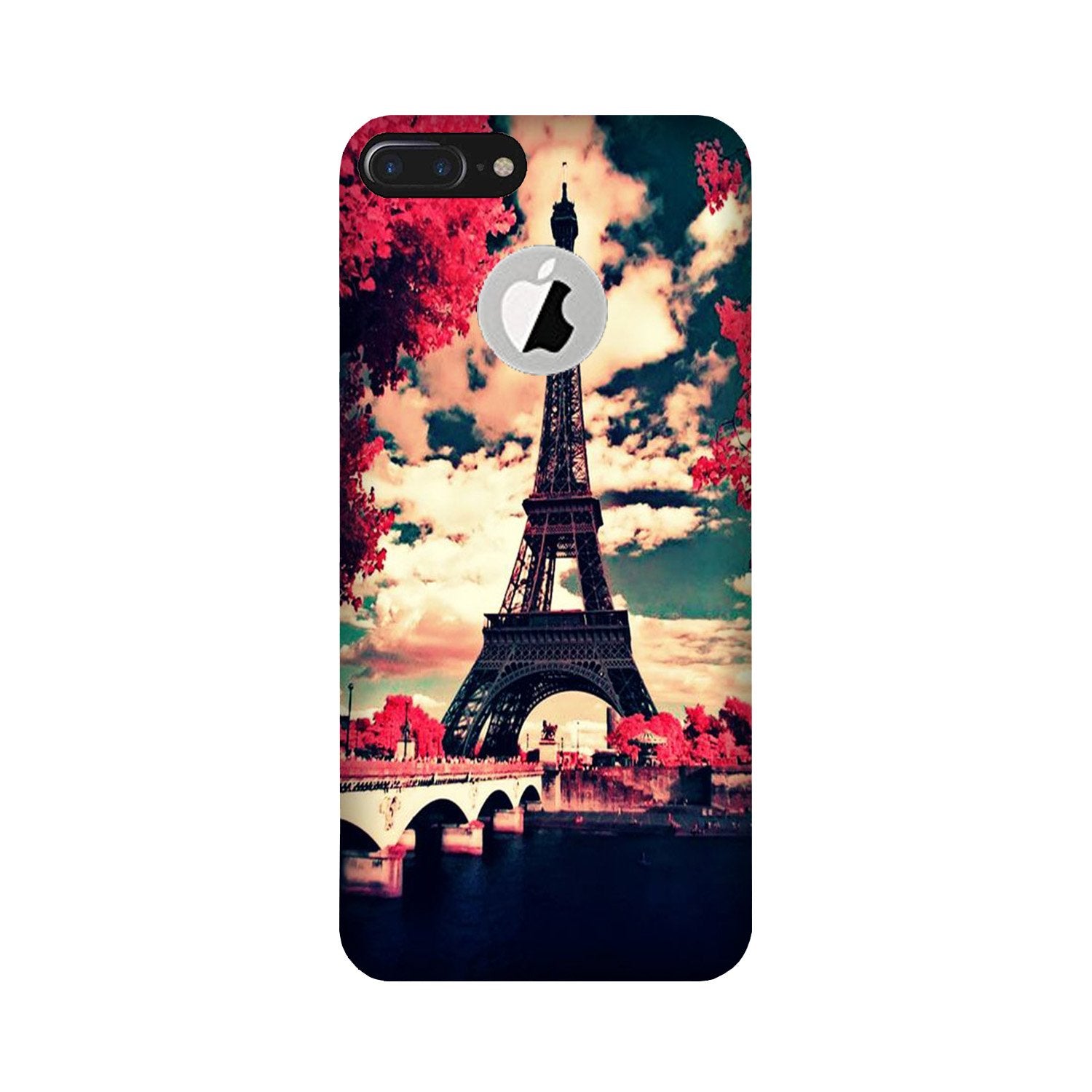 Eiffel Tower Mobile Back Case for iPhone 7 Plus logo cut (Design - 212) Eiffel Tower Case for iPhone 7 Plus logo cut (Design No. 212)
