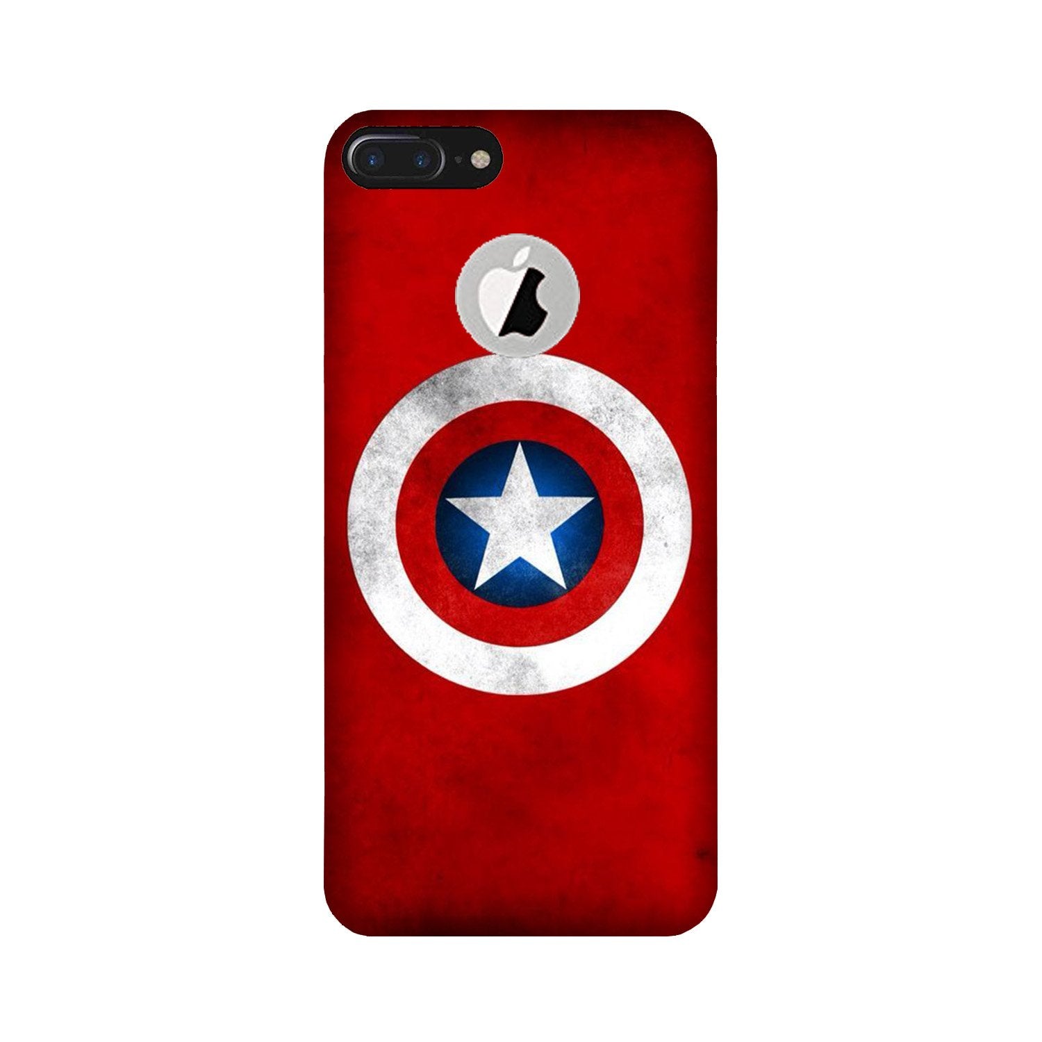 Captain America Mobile Back Case for iPhone 7 Plus logo cut (Design - 249) Captain America Case for iPhone 7 Plus logo cut (Design No. 249)