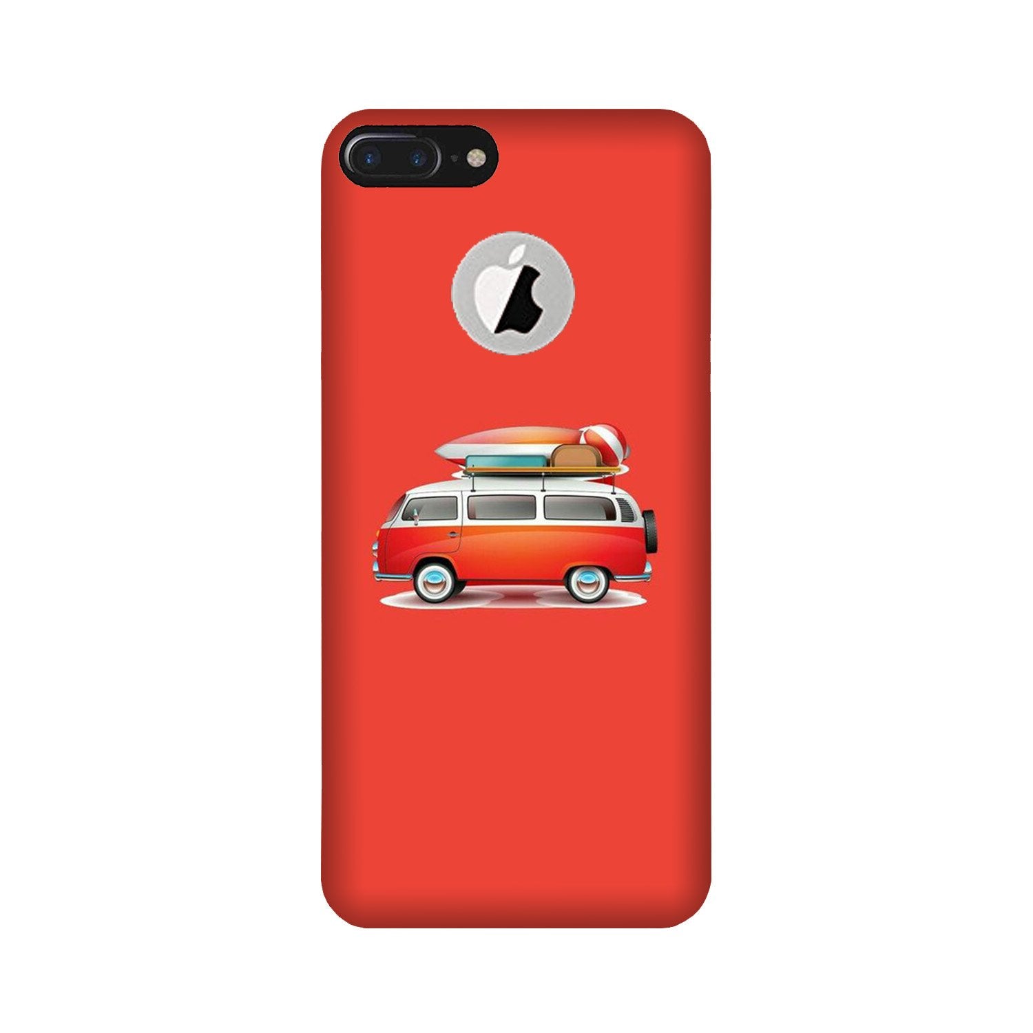 Travel Bus Mobile Back Case for iPhone 7 Plus logo cut (Design - 258) Travel Bus Case for iPhone 7 Plus logo cut (Design No. 258)