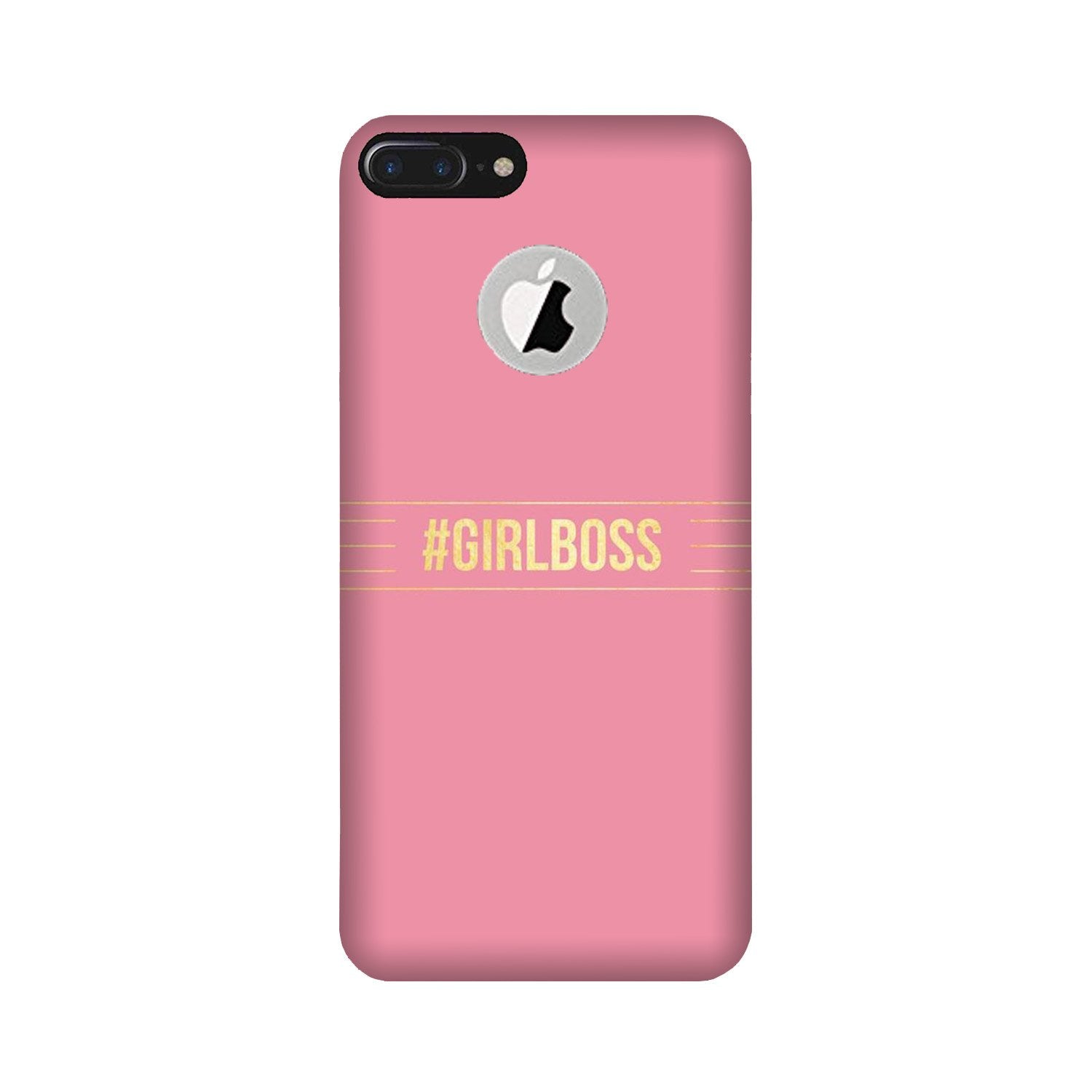 Girl Boss Pink Mobile Back Case for iPhone 7 Plus logo cut (Design - 263) Girl Boss Pink Case for iPhone 7 Plus logo cut (Design No. 263)