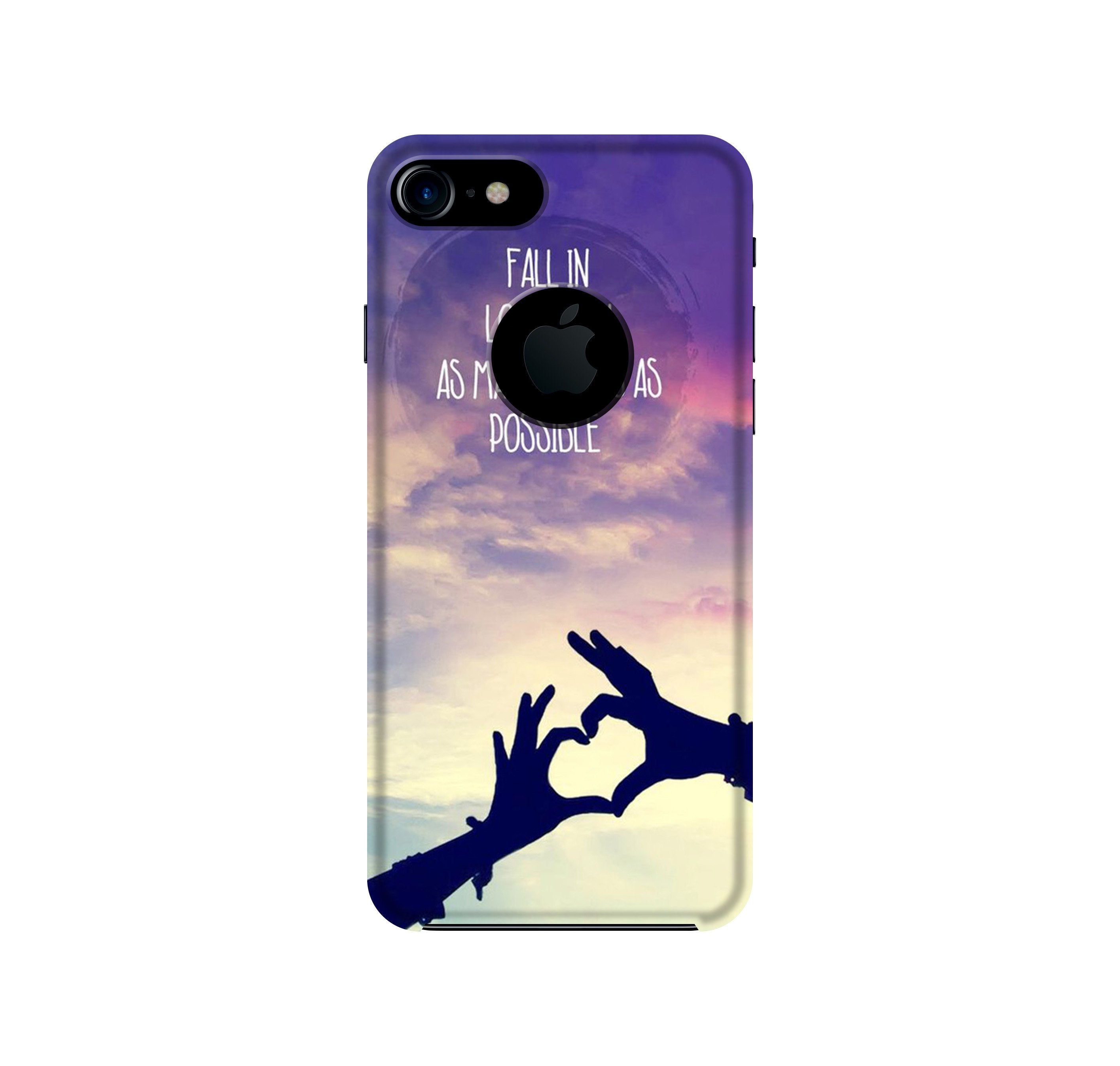 Fall in love Mobile Back Case for iPhone 7 logo cut (Design - 50) Fall in love Case for iPhone 7 logo cut