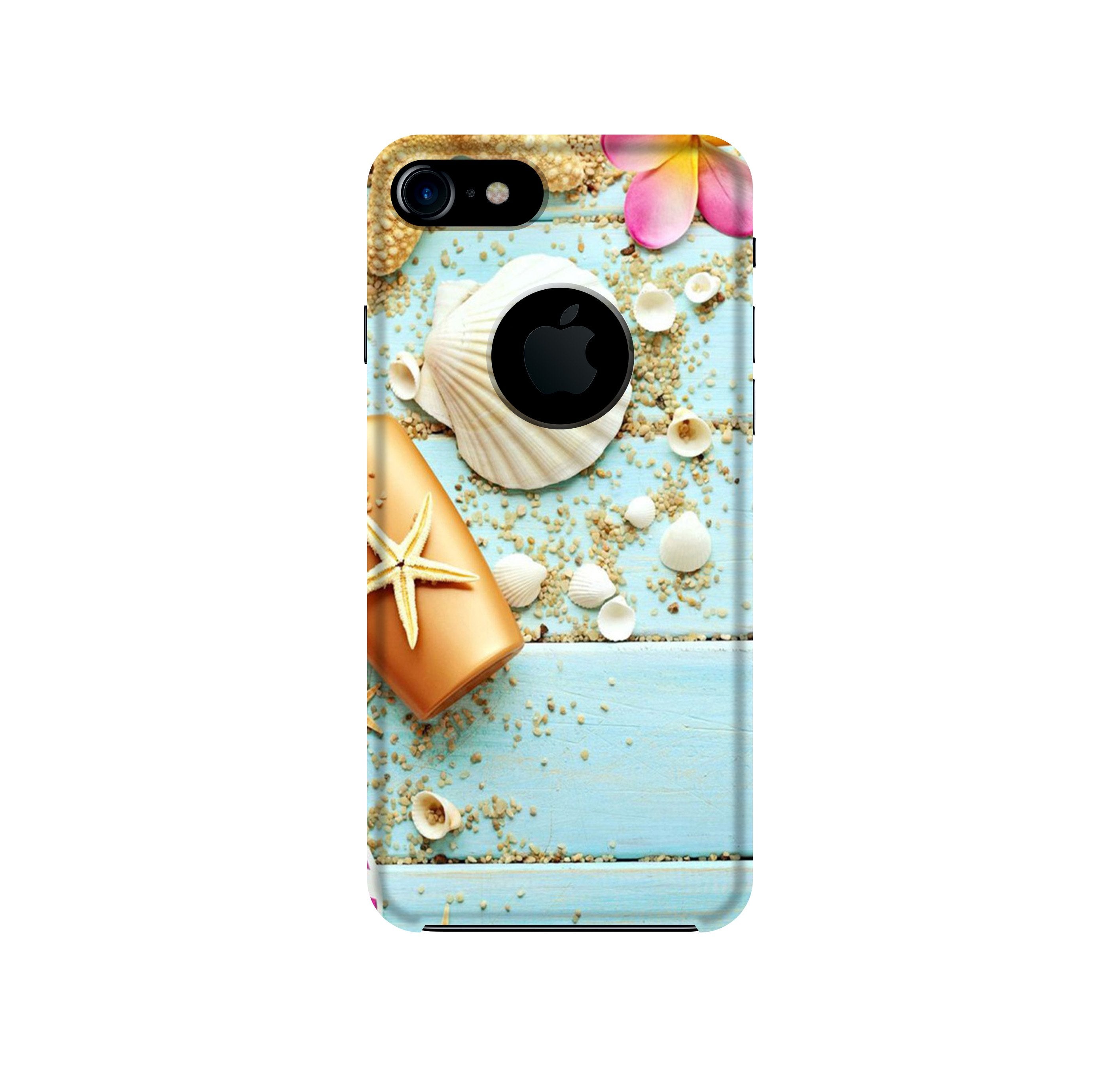Sea Shells Mobile Back Case for iPhone 7 logo cut (Design - 63) Sea Shells Case for iPhone 7 logo cut