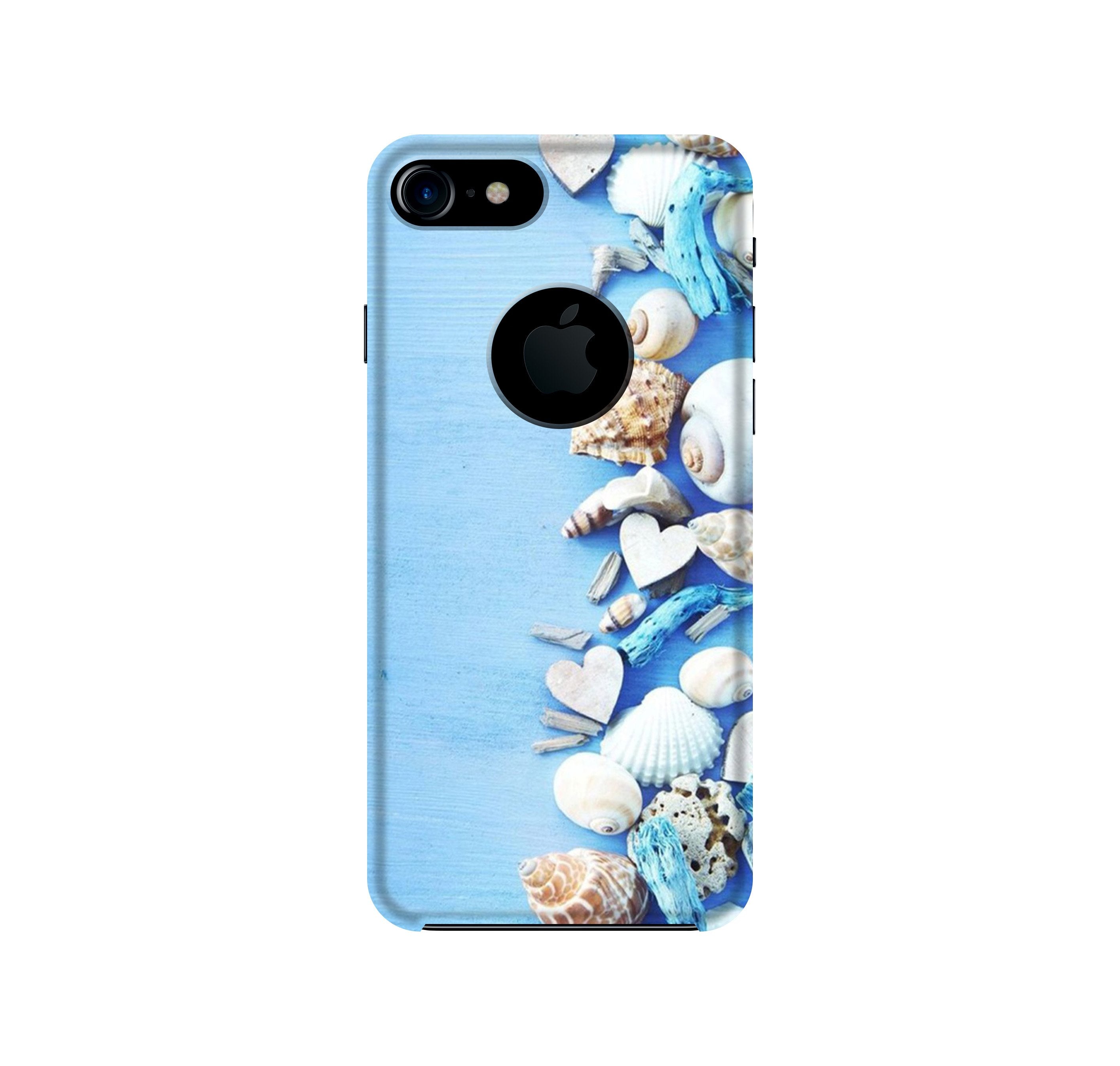 Sea Shells2 Mobile Back Case for iPhone 7 logo cut (Design - 64) Sea Shells2 Case for iPhone 7 logo cut