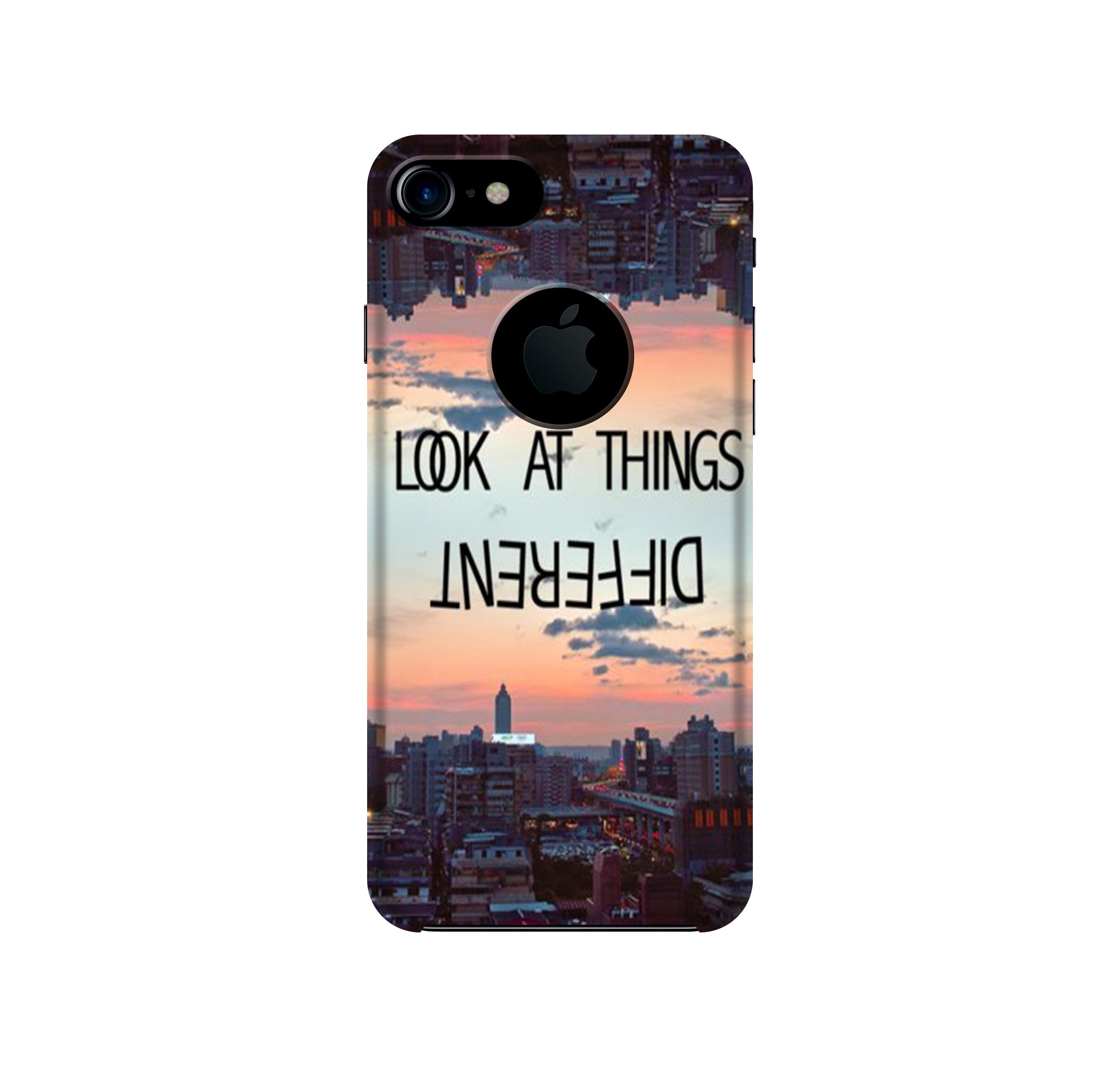 Look at things different Mobile Back Case for iPhone 7 logo cut (Design - 99) Look at things different Case for iPhone 7 logo cut