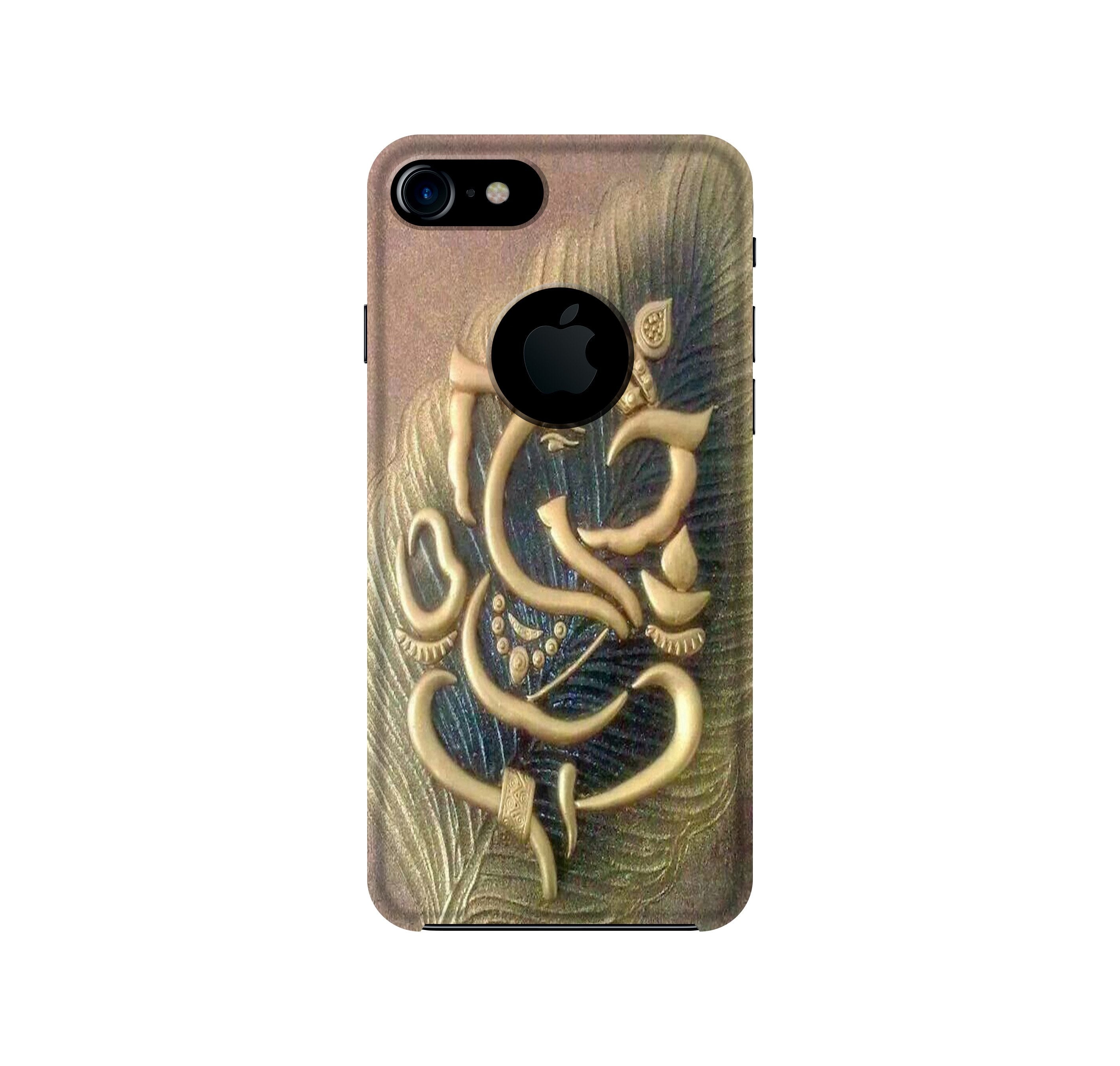 Lord Ganesha Mobile Back Case for iPhone 7 logo cut (Design - 100) Lord Ganesha Case for iPhone 7 logo cut