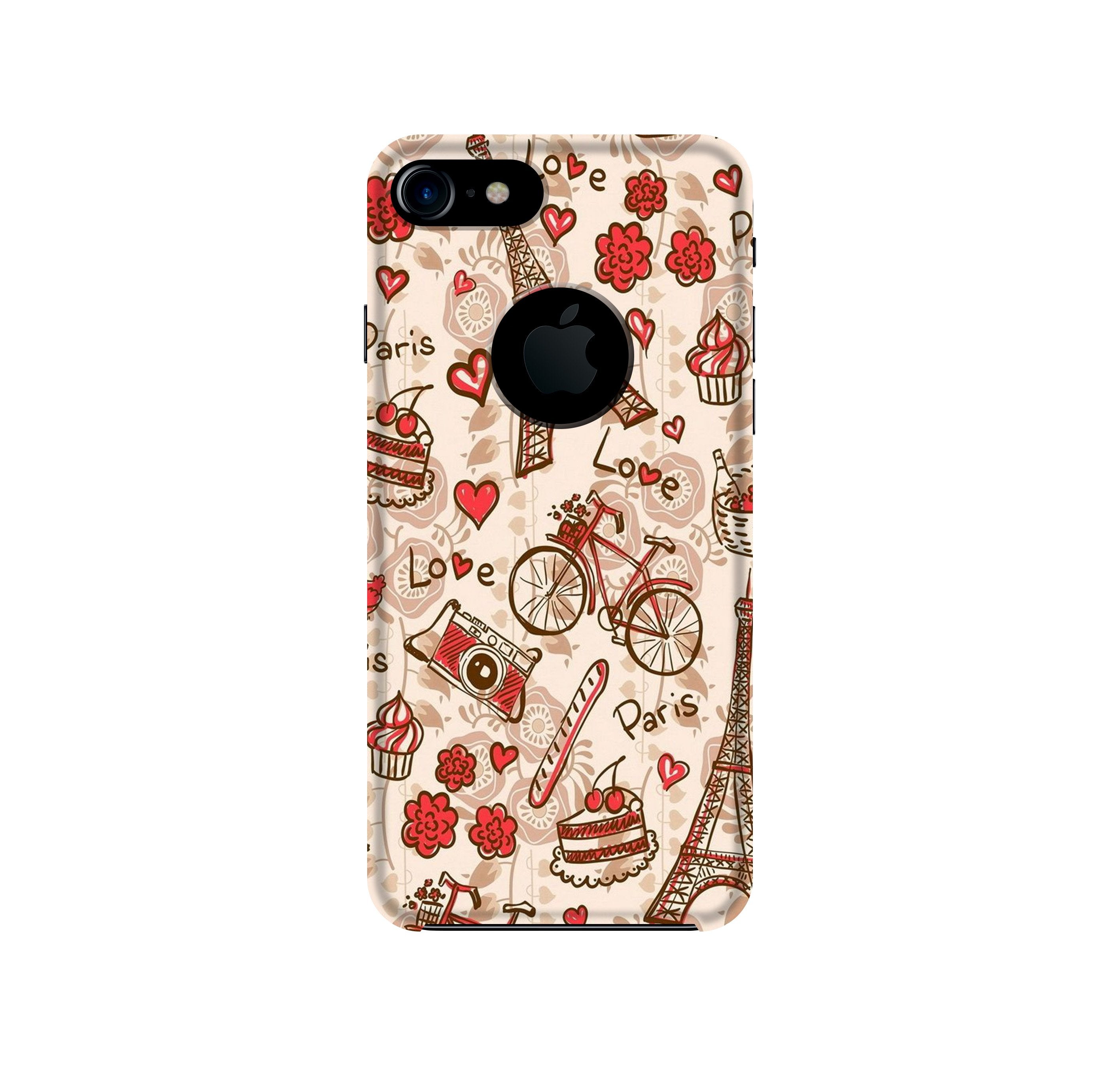 Love Paris Mobile Back Case for iPhone 7 logo cut (Design - 103) Love Paris Case for iPhone 7 logo cut (Design - 103)