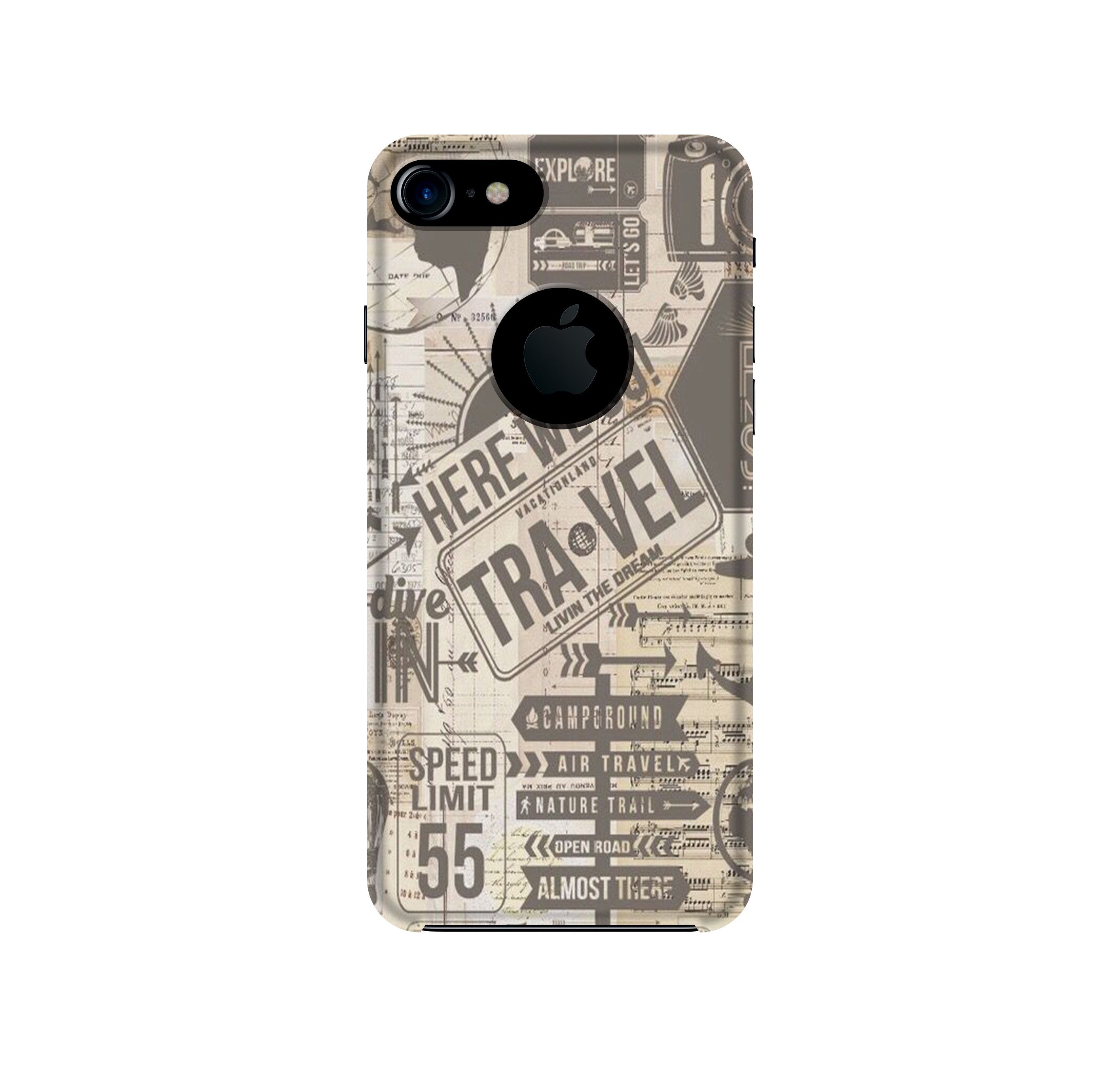 Travel Mobile Back Case for iPhone 7 logo cut (Design - 104) Travel Case for iPhone 7 logo cut (Design - 104)