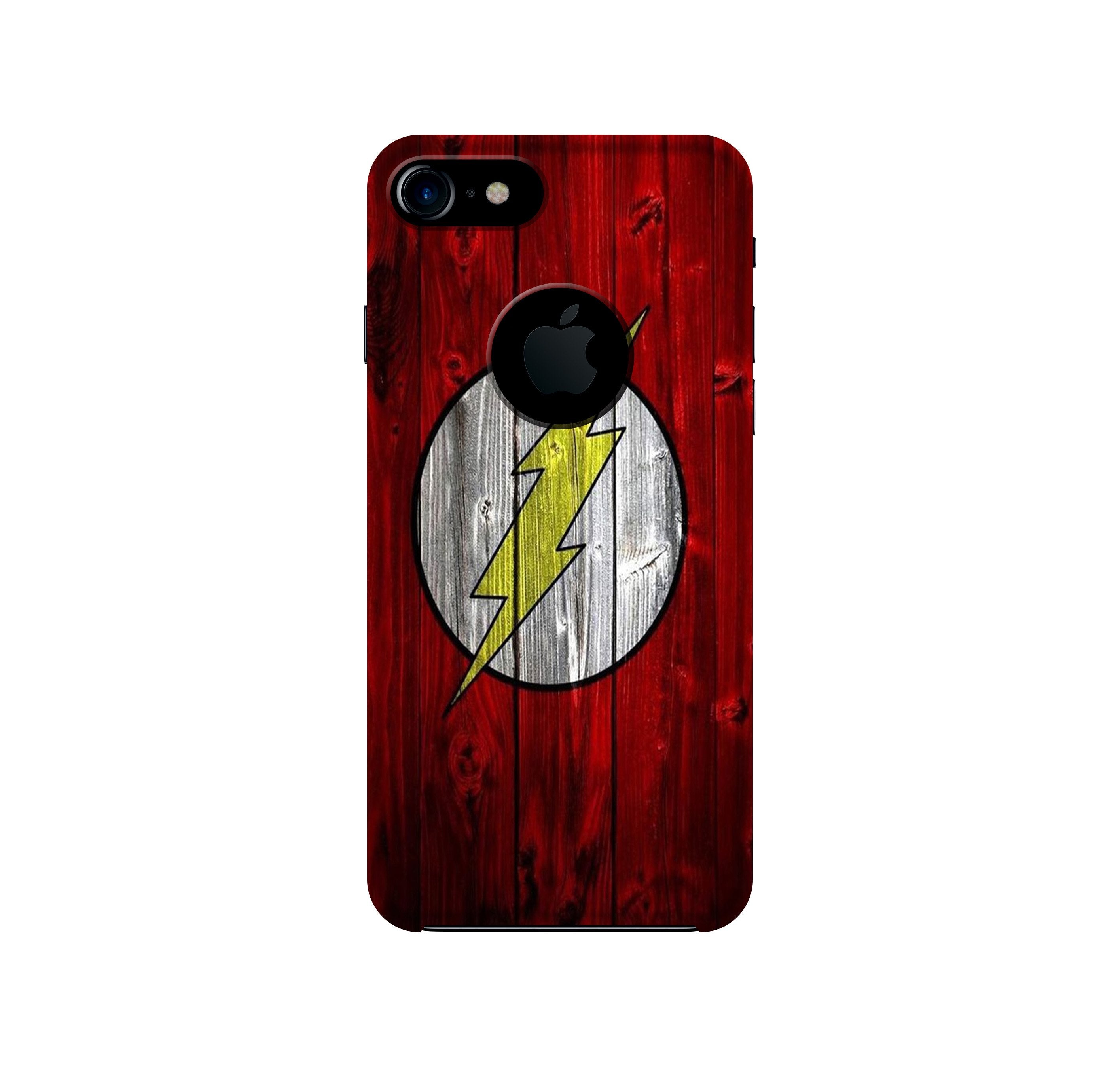 Flash Superhero Mobile Back Case for iPhone 7 logo cut (Design - 116) Flash Superhero Case for iPhone 7 logo cut (Design - 116)