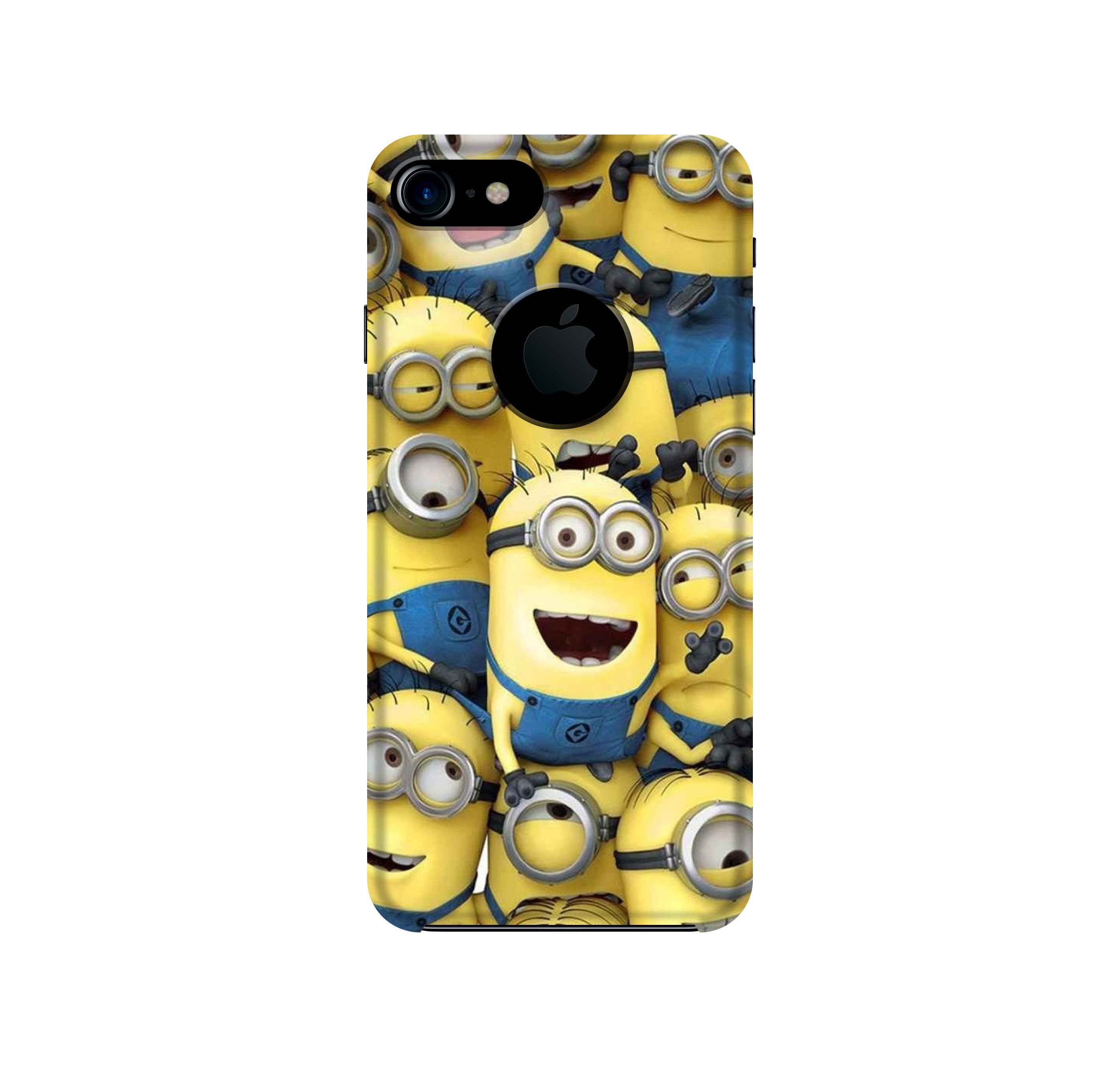 Minions Mobile Back Case for iPhone 7 logo cut (Design - 127) Minions Case for iPhone 7 logo cut (Design - 127)
