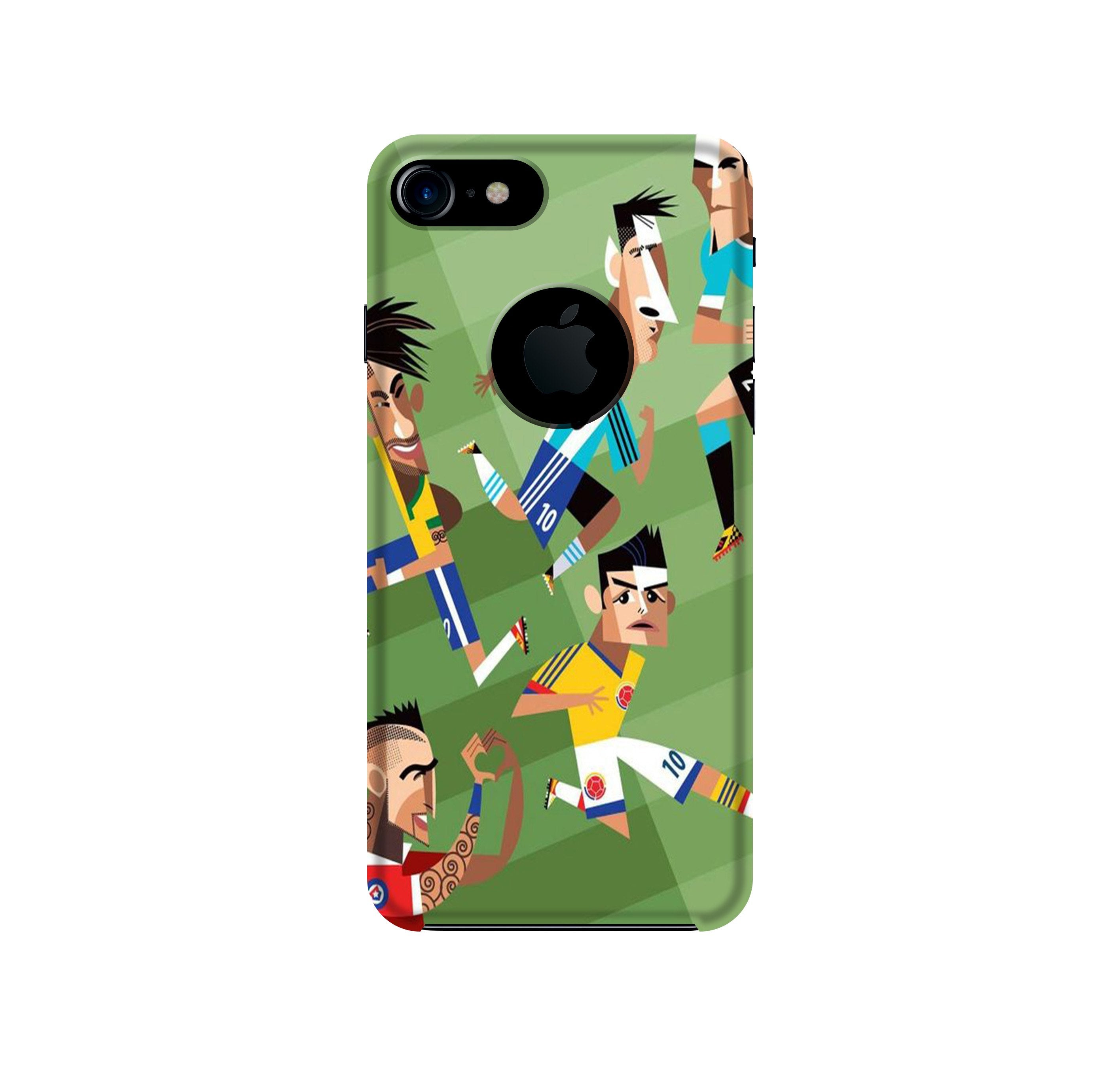 Football Mobile Back Case for iPhone 7 logo cut (Design - 166) Football Case for iPhone 7 logo cut (Design - 166)