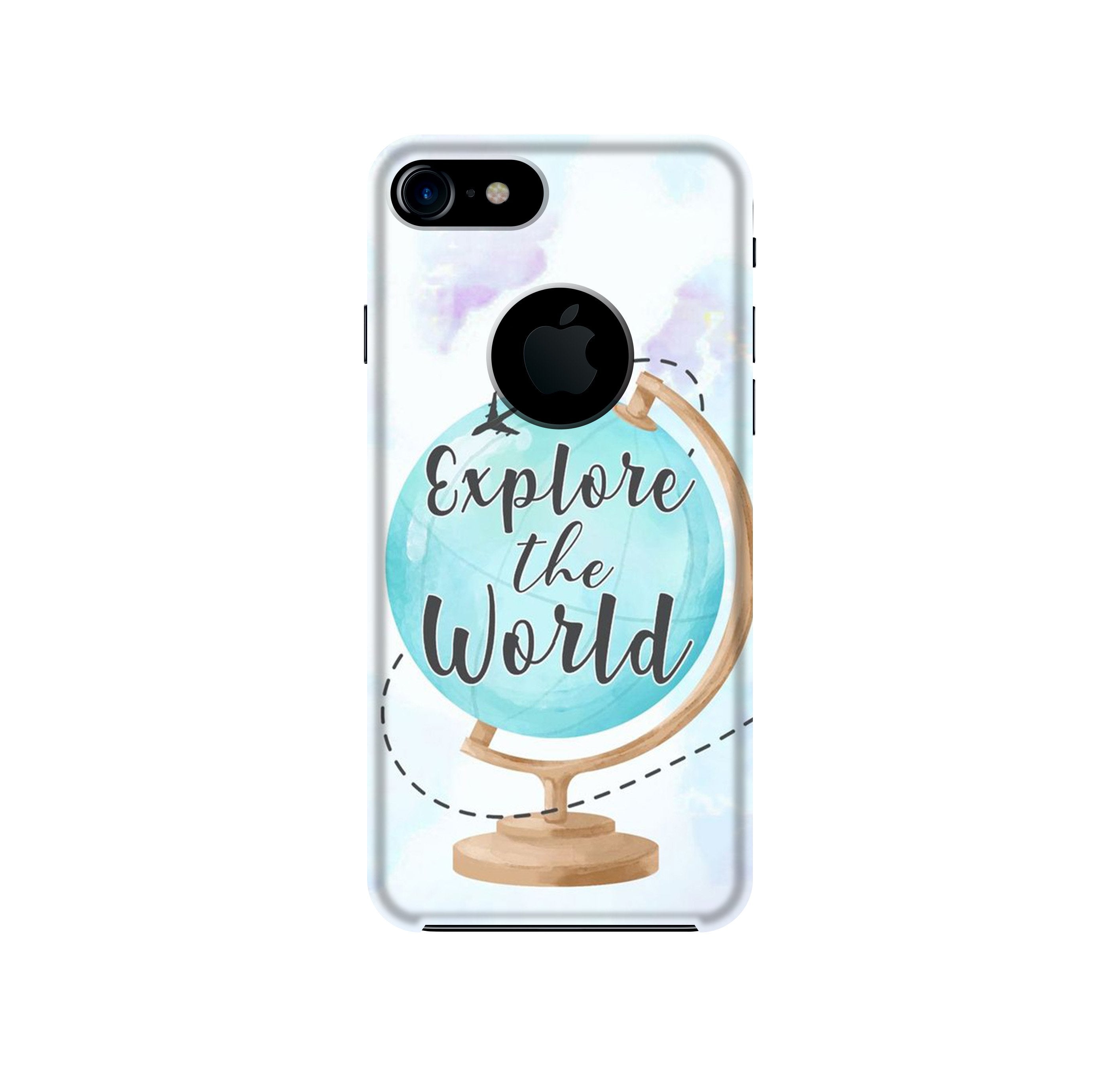 Explore the World Mobile Back Case for iPhone 7 logo cut (Design - 207) Explore the World Case for iPhone 7 logo cut (Design No. 207)