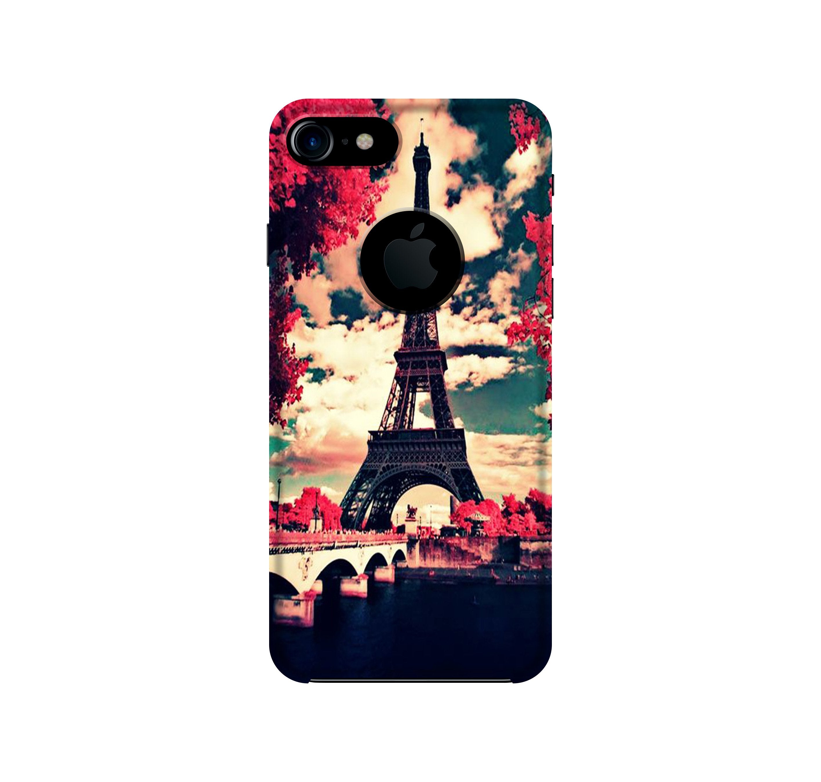 Eiffel Tower Mobile Back Case for iPhone 7 logo cut (Design - 212) Eiffel Tower Case for iPhone 7 logo cut (Design No. 212)
