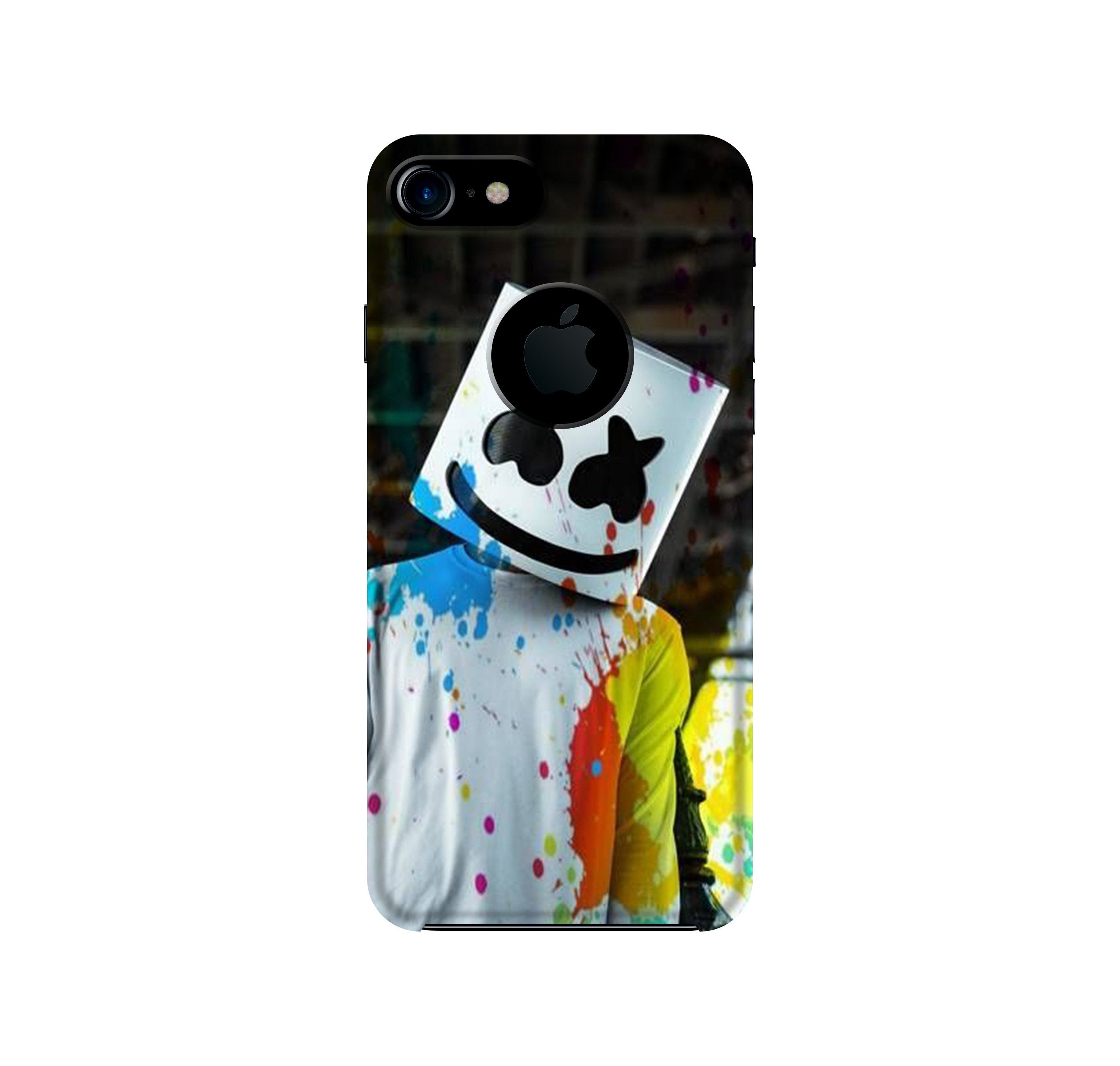 Marsh Mellow Mobile Back Case for iPhone 7 logo cut (Design - 220) Marsh Mellow Case for iPhone 7 logo cut (Design No. 220)