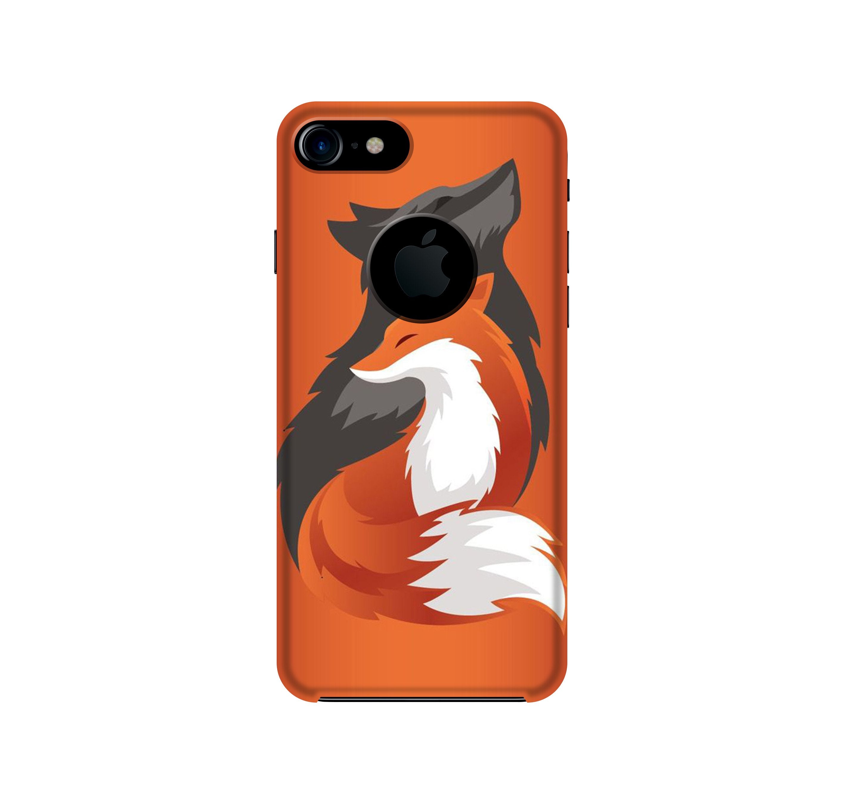 Wolf Mobile Back Case for iPhone 7 logo cut (Design - 224) Wolf Case for iPhone 7 logo cut (Design No. 224)