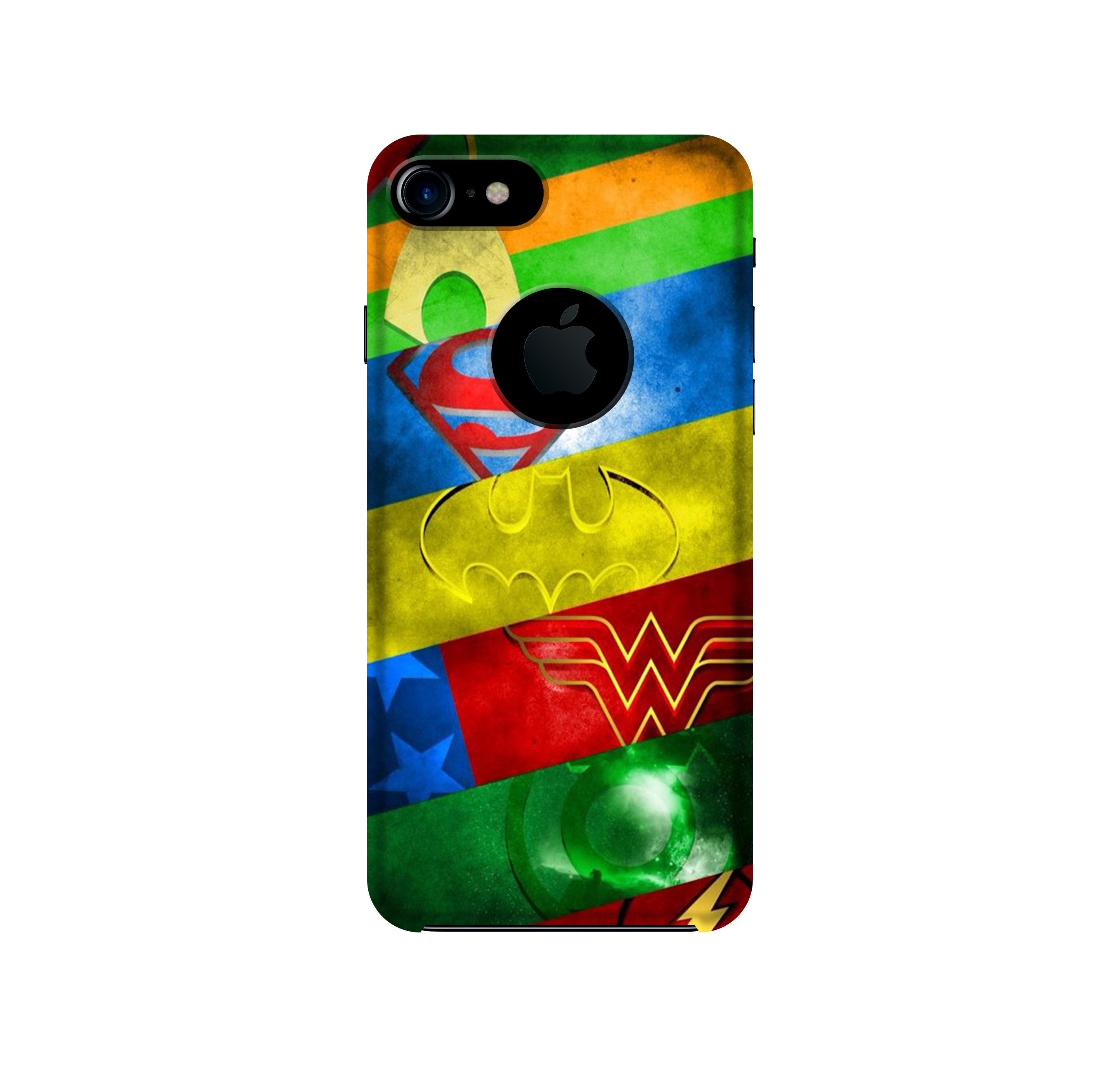 Superheros Logo Mobile Back Case for iPhone 7 logo cut (Design - 251) Superheros Logo Case for iPhone 7 logo cut (Design No. 251)