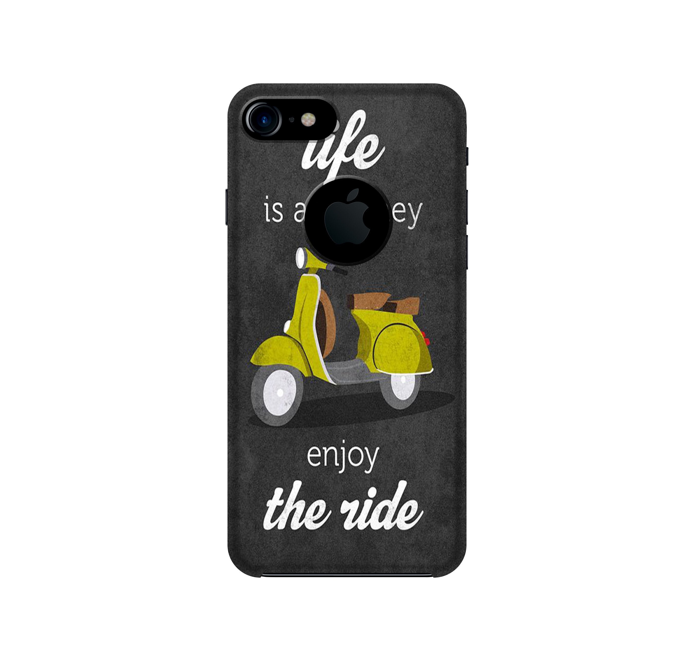 Life is a Journey Mobile Back Case for iPhone 7 logo cut (Design - 261) Life is a Journey Case for iPhone 7 logo cut (Design No. 261)