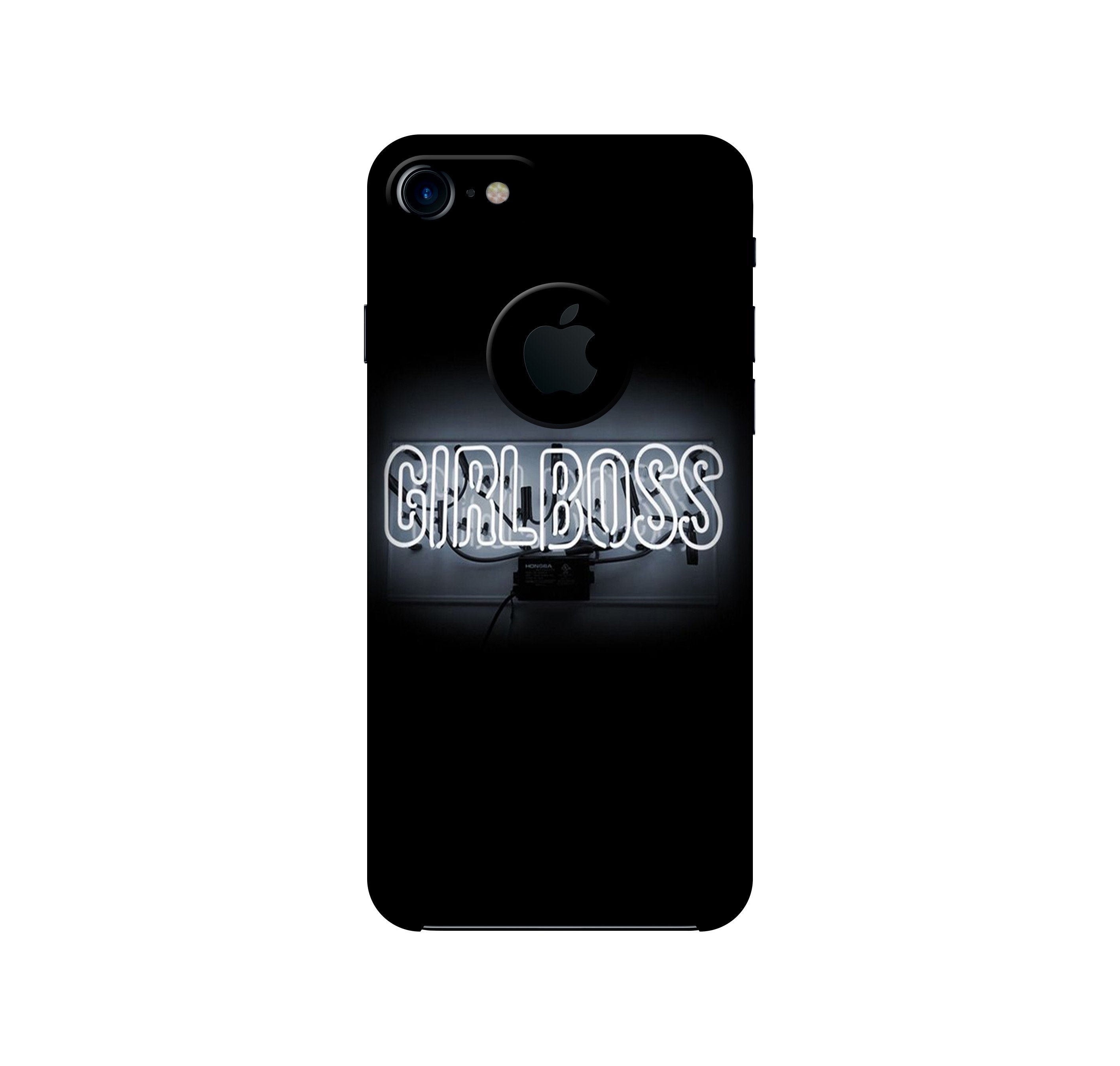 Girl Boss Black Mobile Back Case for iPhone 7 logo cut (Design - 268) Girl Boss Black Case for iPhone 7 logo cut (Design No. 268)