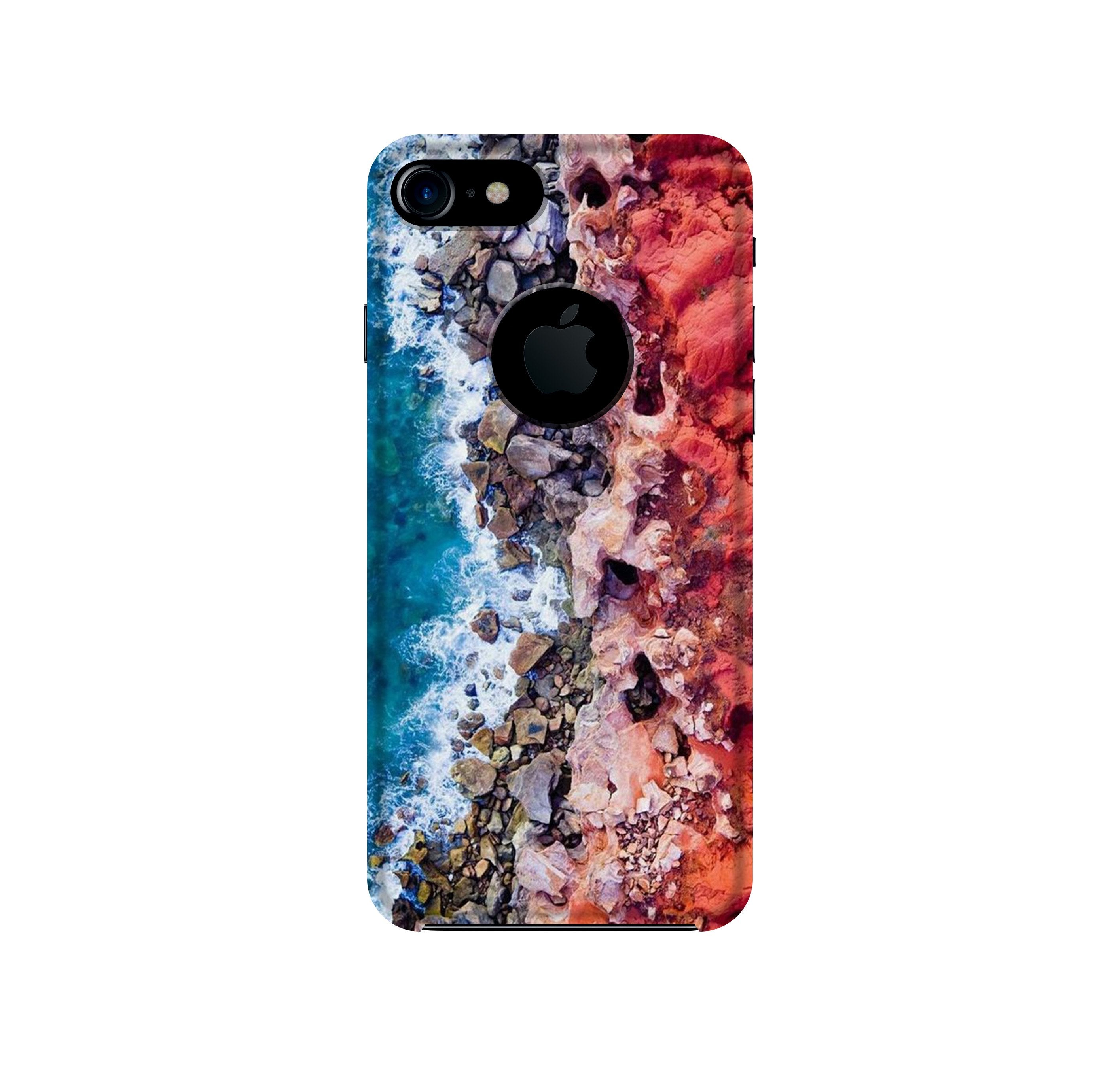 Sea Shore Mobile Back Case for iPhone 7 logo cut (Design - 273) Sea Shore Case for iPhone 7 logo cut (Design No. 273)