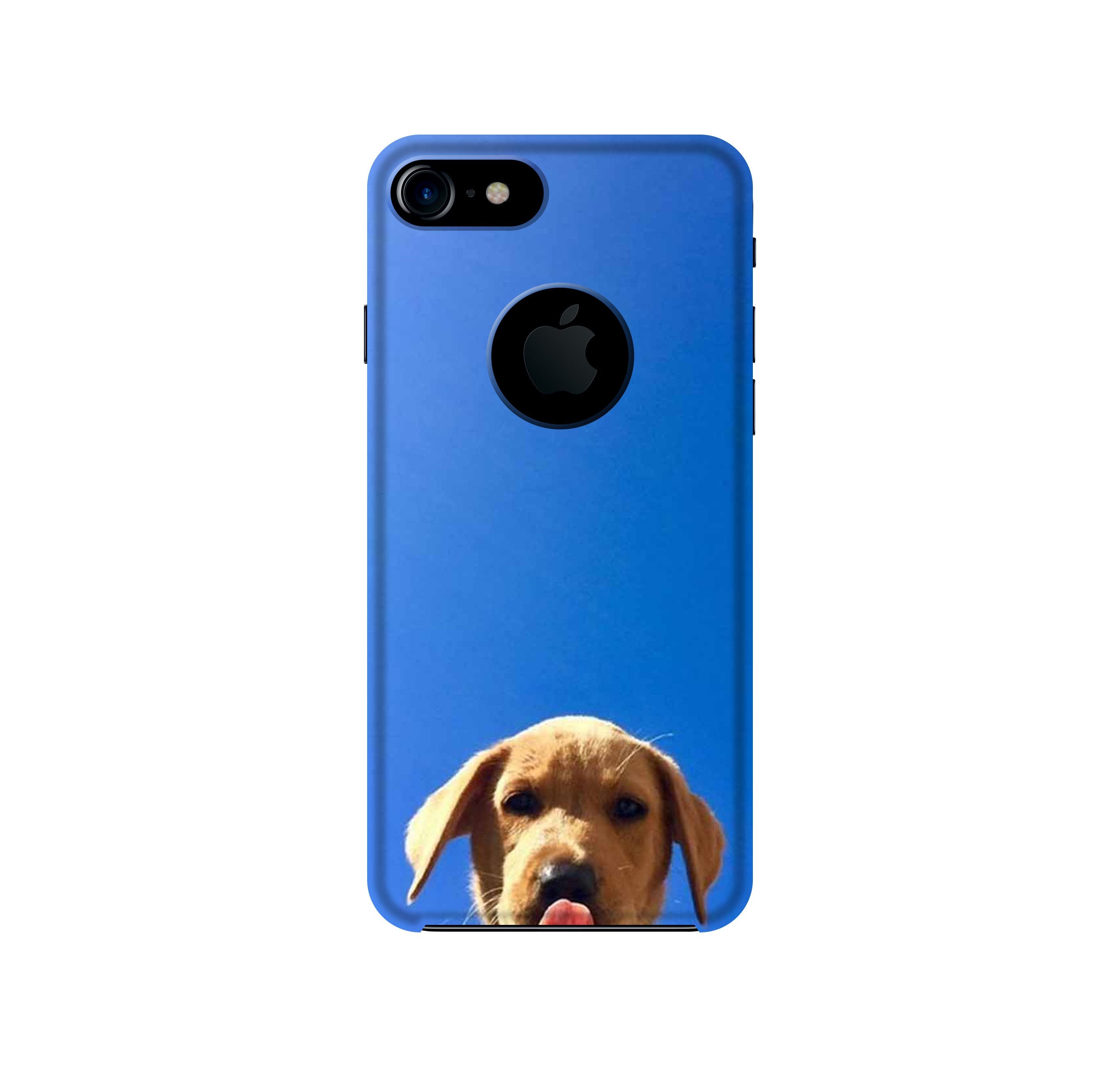 Dog Mobile Back Case for iPhone 7 Logo Cut (Design - 332) Dog Mobile Back Case for iPhone 7 Logo Cut (Design - 332)