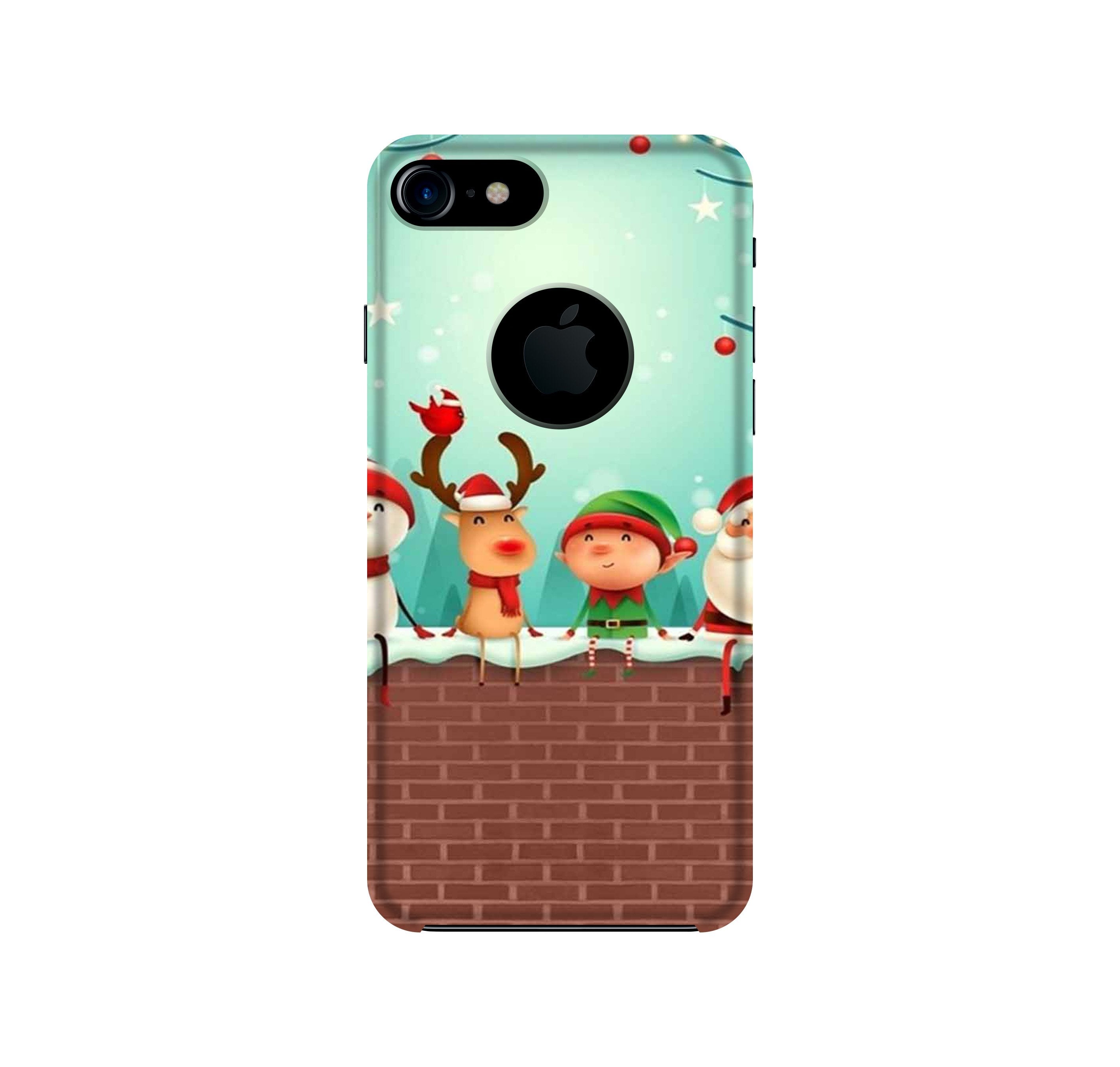 Santa Claus Mobile Back Case for iPhone 7 Logo Cut (Design - 334) Santa Claus Mobile Back Case for iPhone 7 Logo Cut (Design - 334)
