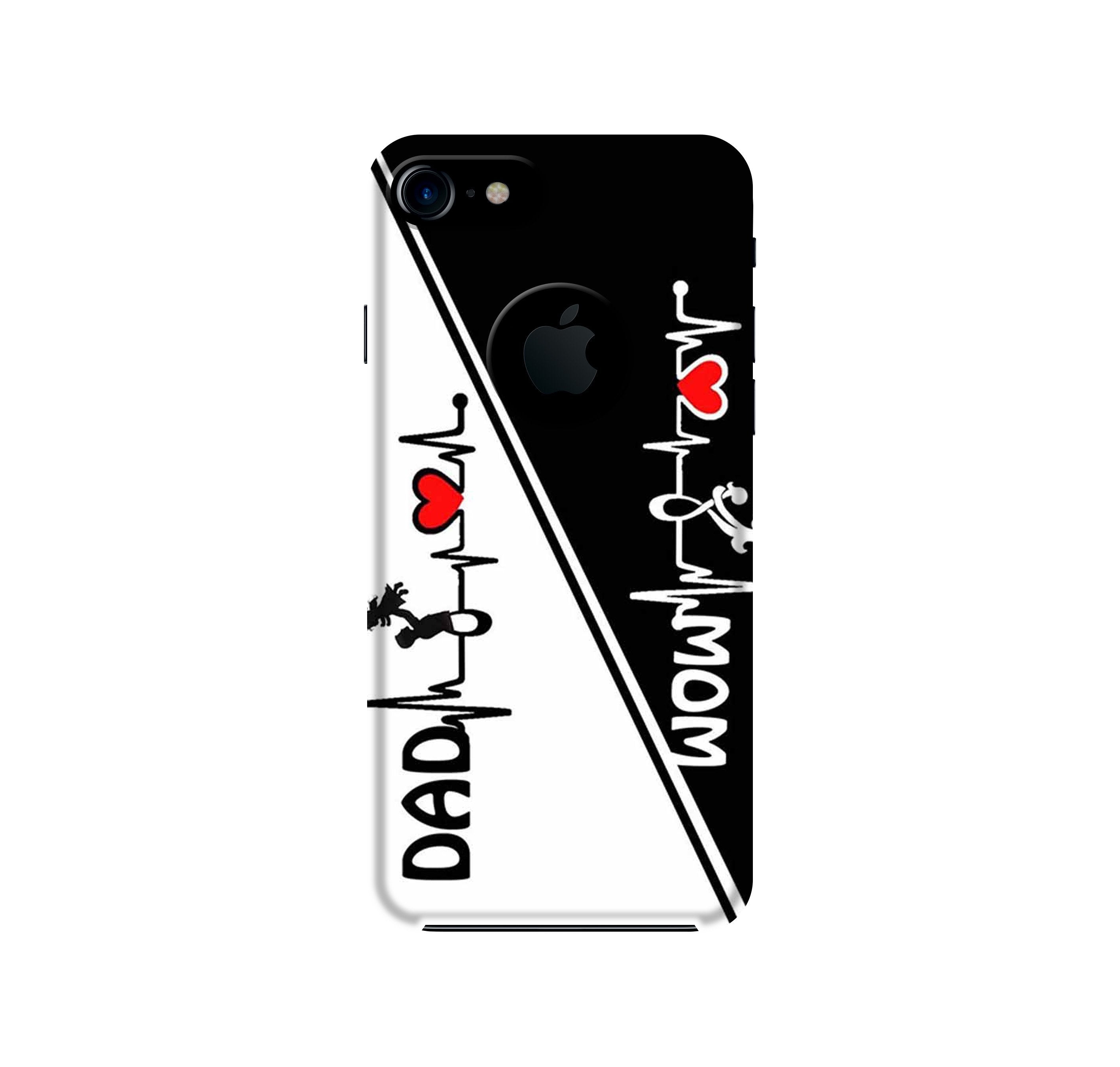 Love Mom Dad Mobile Back Case for iPhone 7 Logo Cut (Design - 385) Love Mom Dad Mobile Back Case for iPhone 7 Logo Cut (Design - 385)