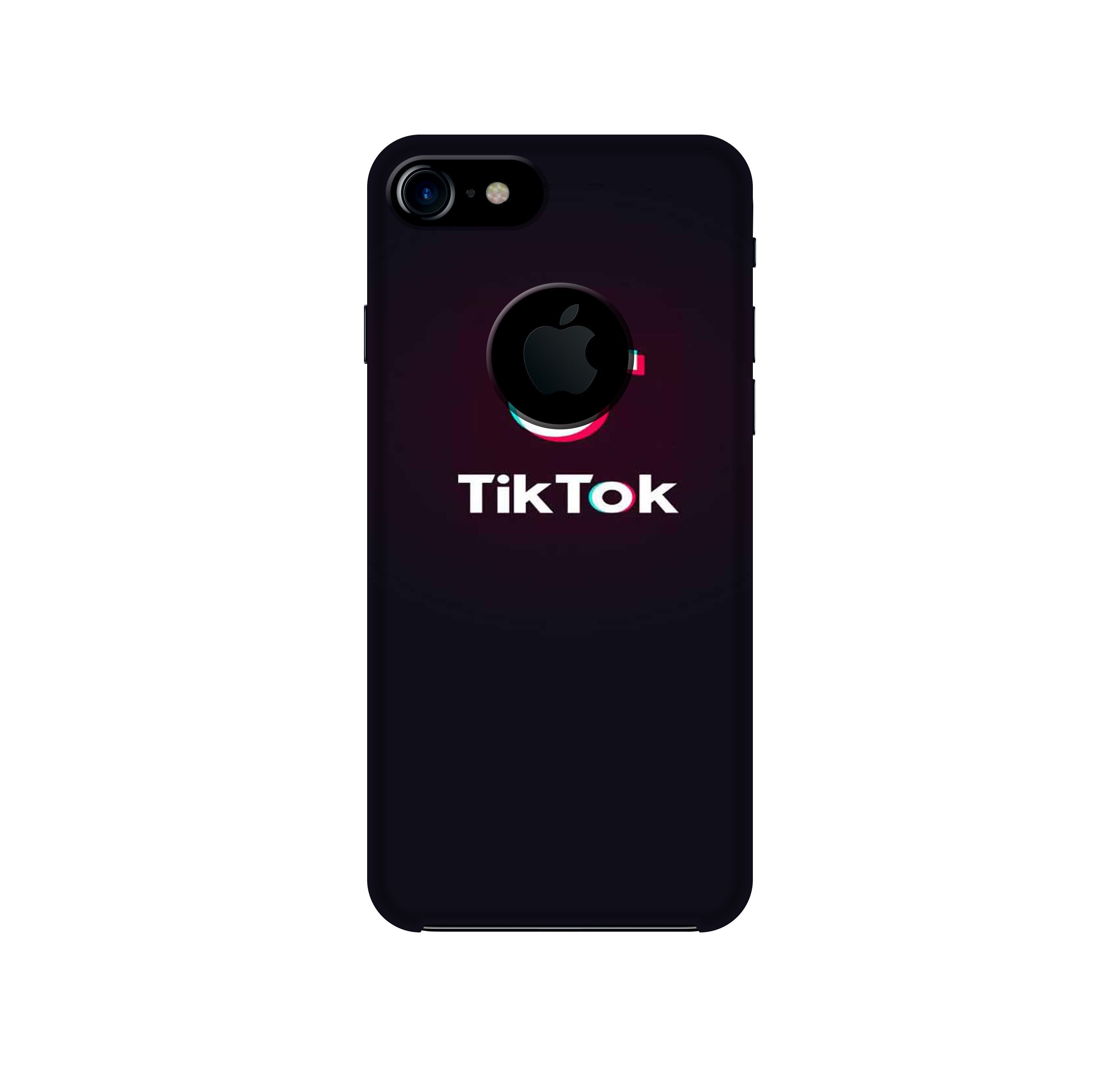 Tiktok Mobile Back Case for iPhone 7 Logo Cut (Design - 396) Tiktok Mobile Back Case for iPhone 7 Logo Cut (Design - 396)