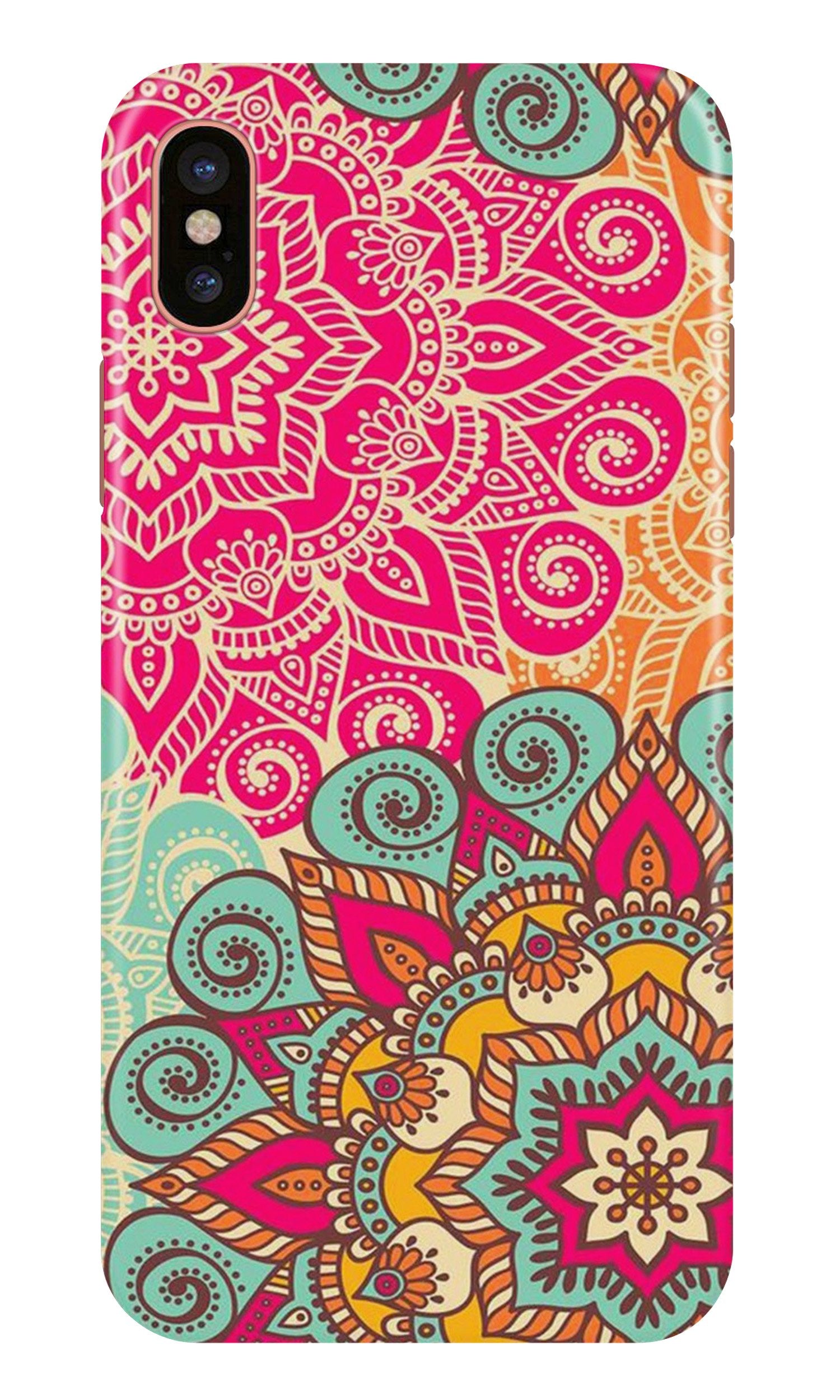 Rangoli art Mobile Back Case for iPhone X (Design - 6) Rangoli art Case for iPhone X