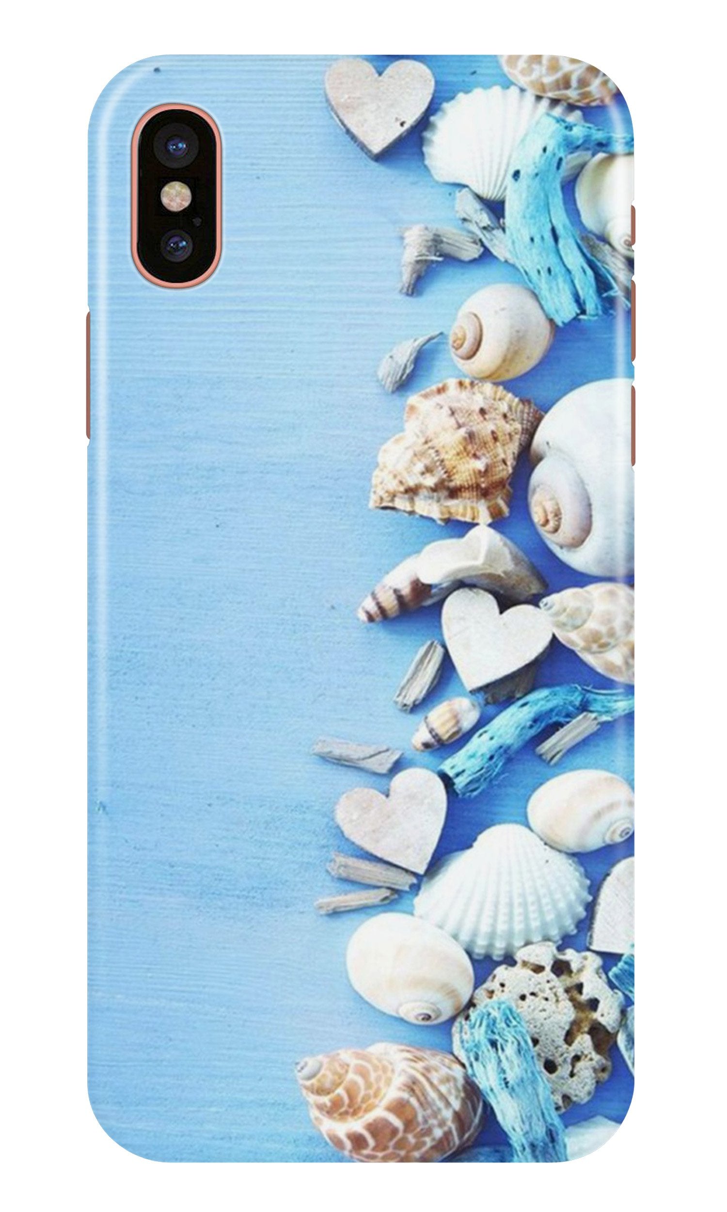 Sea Shells2 Mobile Back Case for iPhone X (Design - 64) Sea Shells2 Case for iPhone X