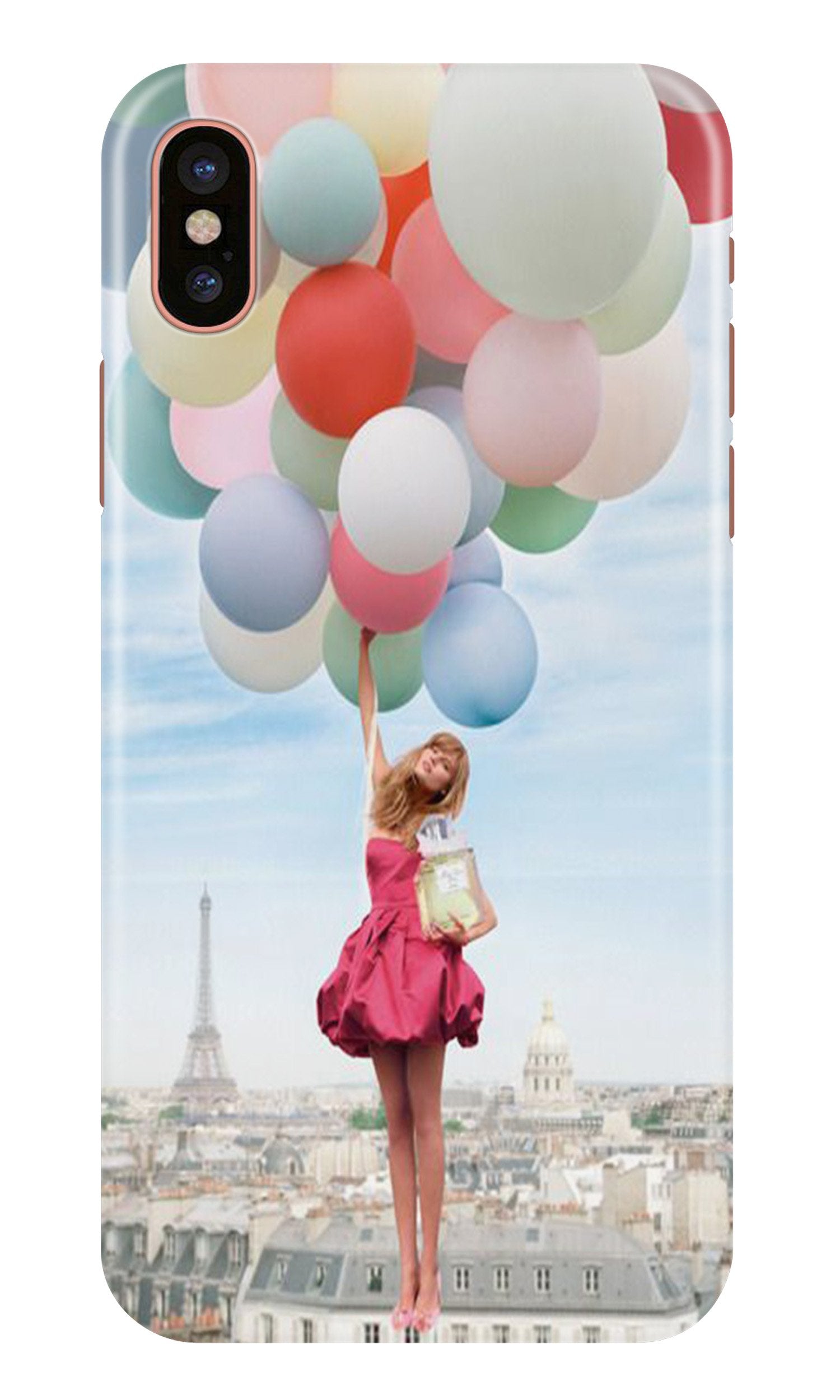 Girl with Baloon Mobile Back Case for iPhone X (Design - 84) Girl with Baloon Case for iPhone X