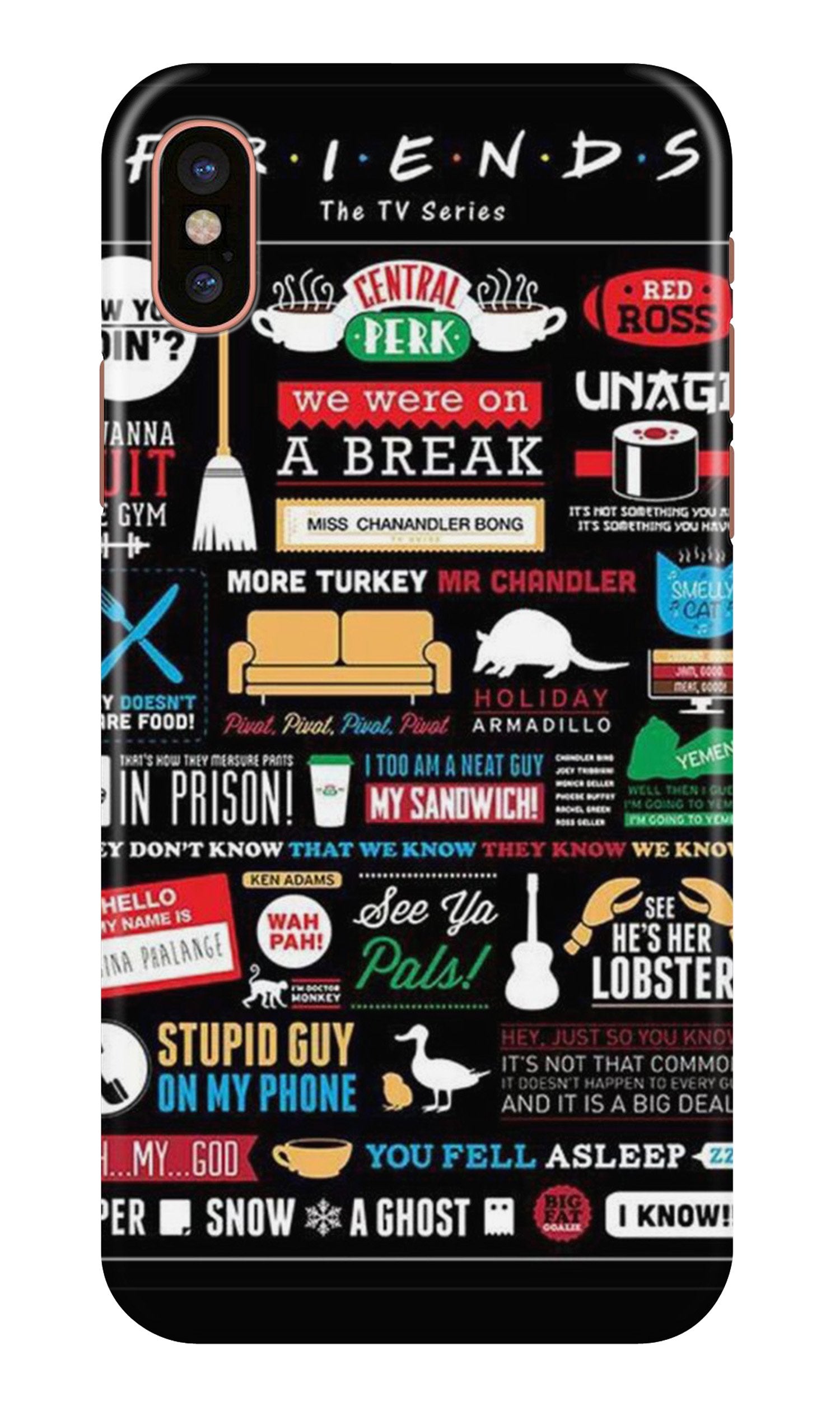 Friends Mobile Back Case for iPhone X (Design - 145) Friends Case for iPhone X (Design - 145)