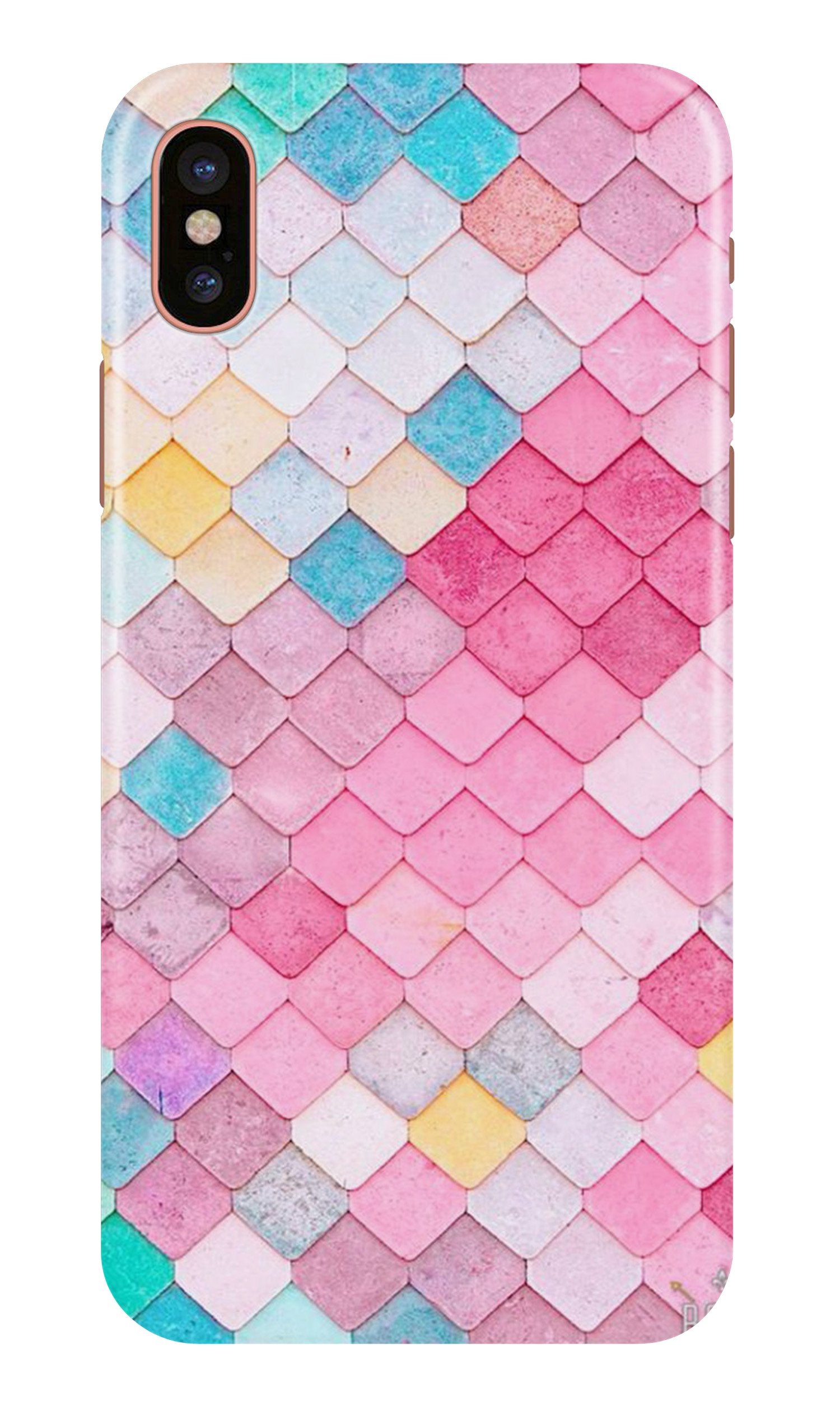Pink Pattern Mobile Back Case for iPhone X (Design - 215) Pink Pattern Case for iPhone X (Design No. 215)