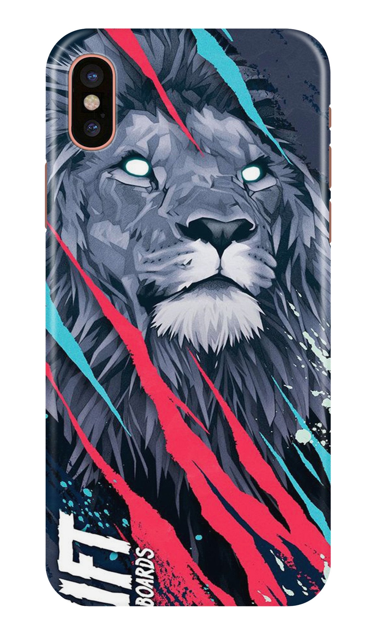 Lion Mobile Back Case for iPhone X (Design - 278) Lion Case for iPhone X (Design No. 278)