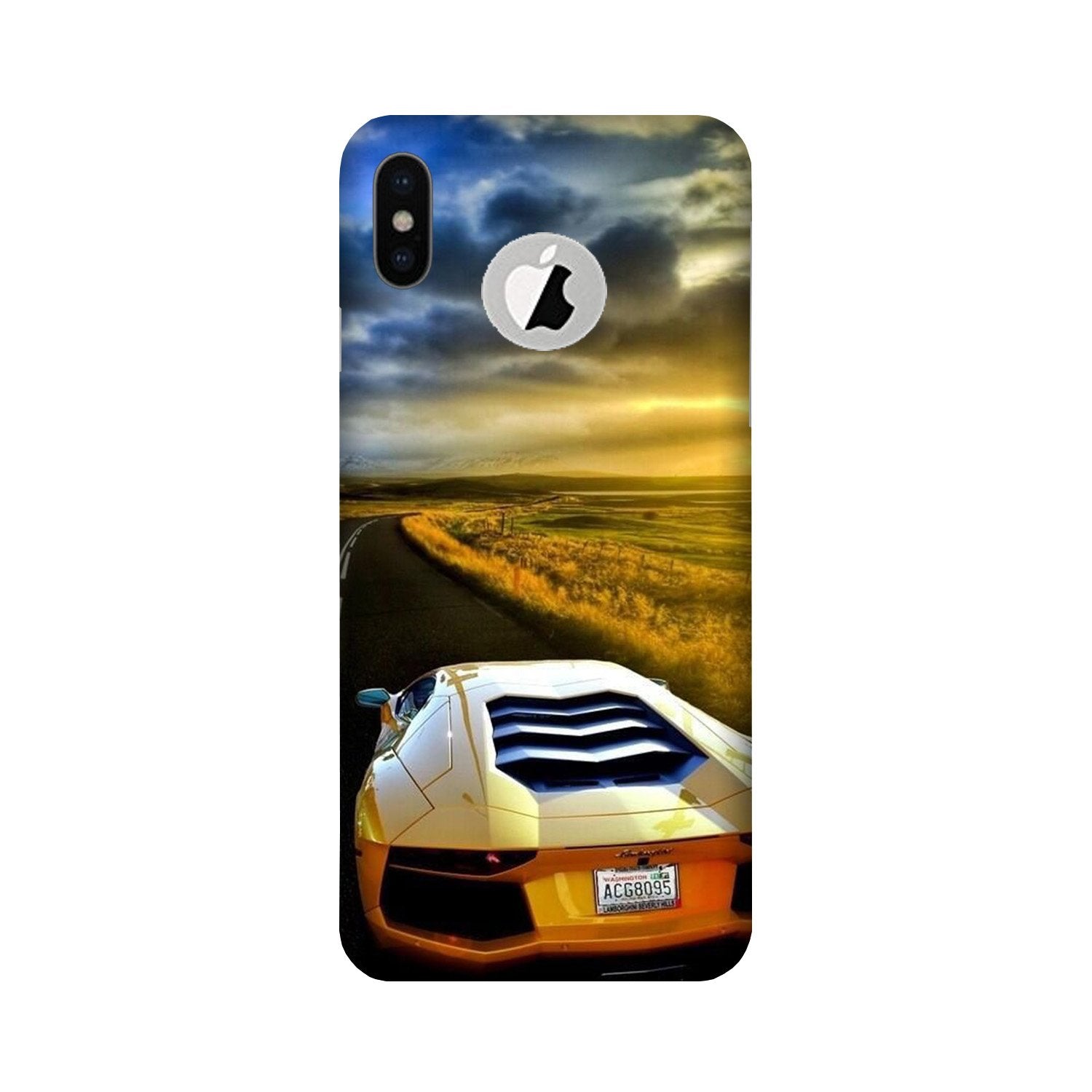 Car lovers Mobile Back Case for iPhone X logo cut (Design - 46) Car lovers Case for iPhone X logo cut