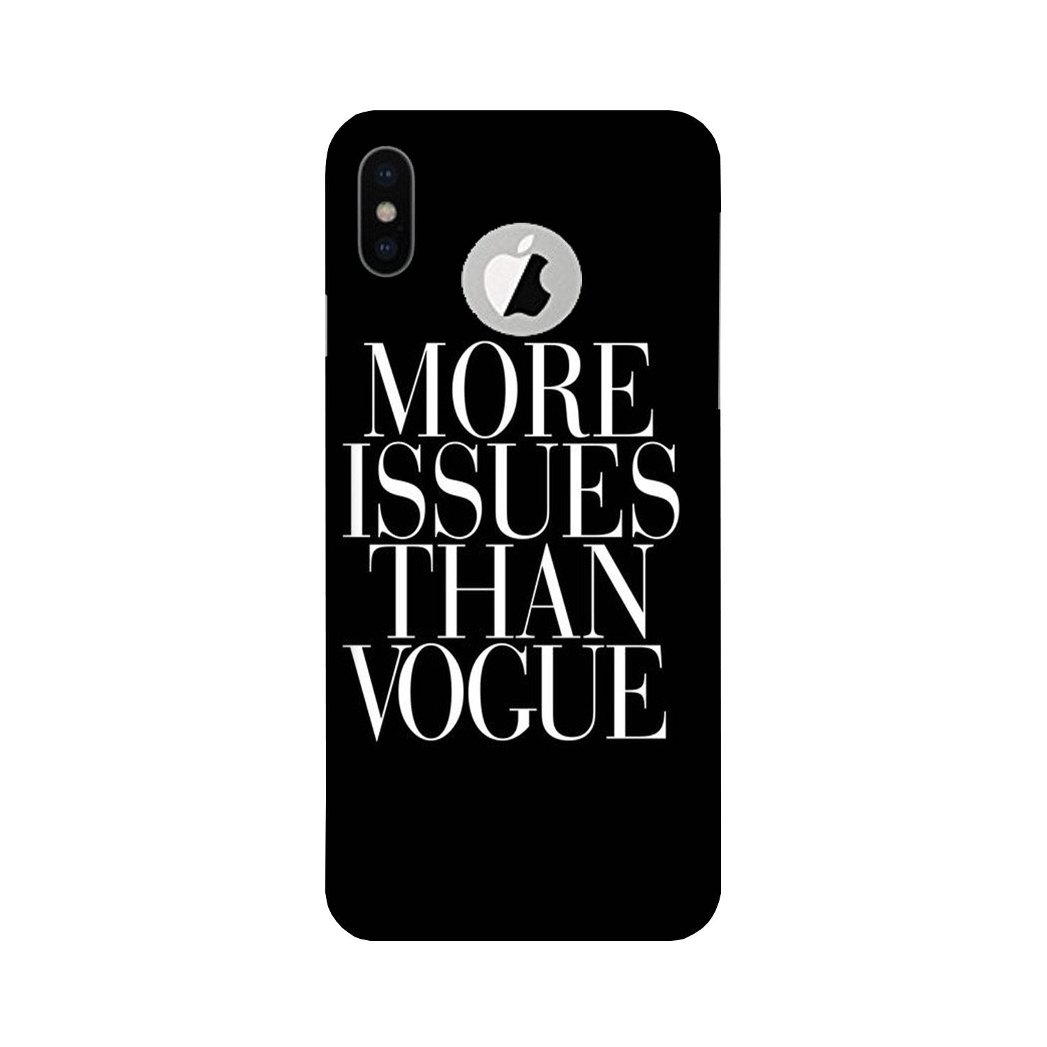More Issues than Vague Mobile Back Case for iPhone X logo cut (Design - 74) More Issues than Vague Case for iPhone X logo cut