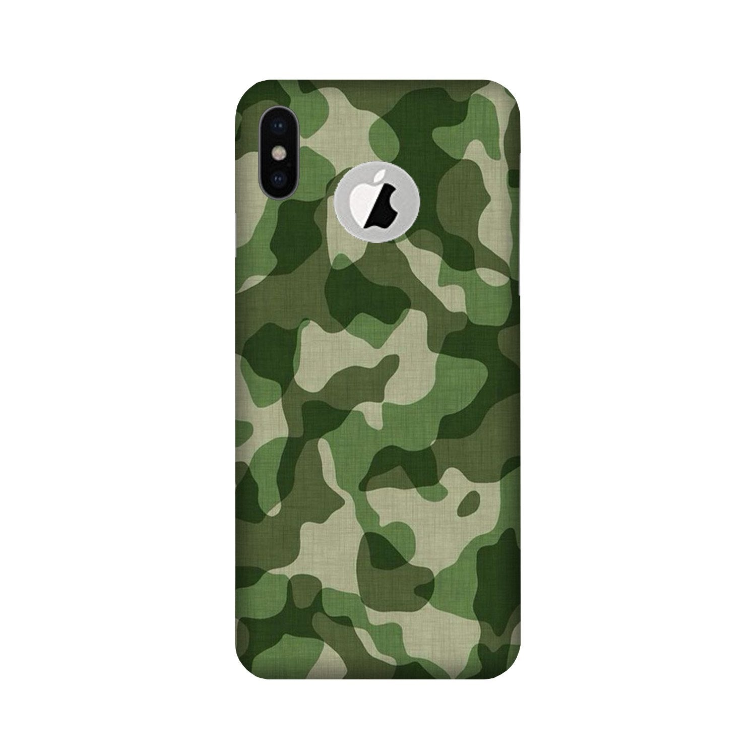 Army Camouflage Mobile Back Case for iPhone X logo cut (Design - 106) Army Camouflage Case for iPhone X logo cut (Design - 106)