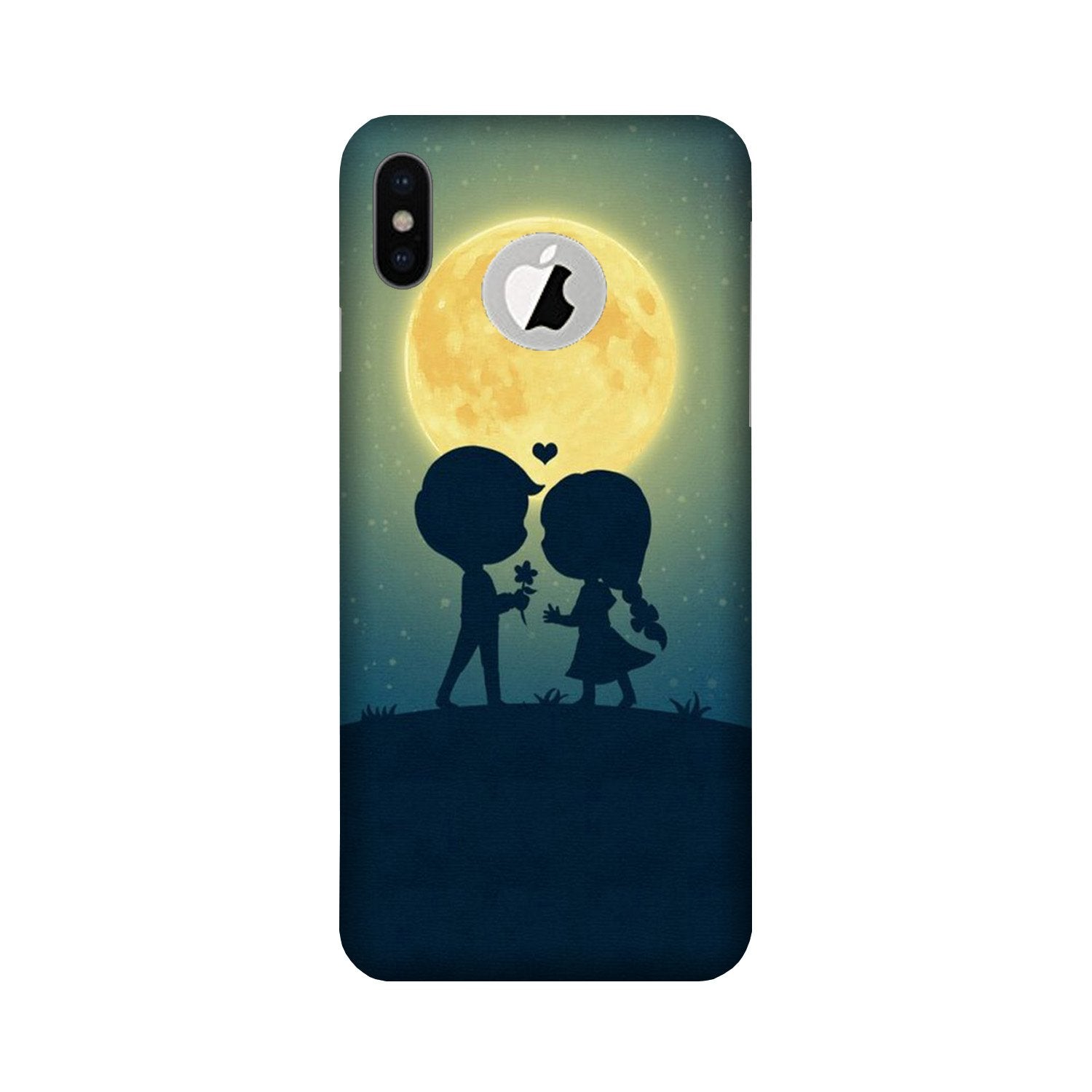 Love Couple Mobile Back Case for iPhone X logo cut (Design - 109) Love Couple Case for iPhone X logo cut (Design - 109)