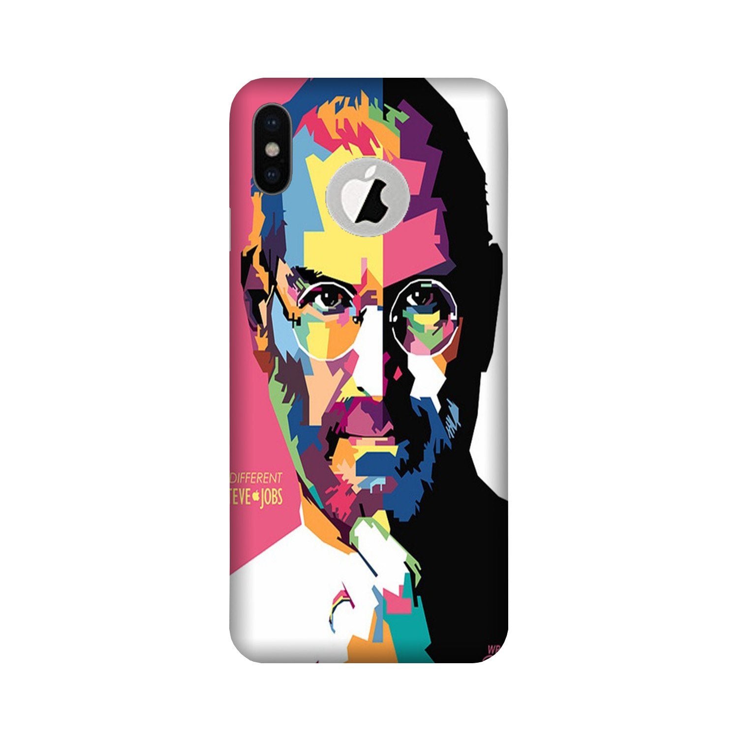 Steve Jobs Mobile Back Case for iPhone X logo cut (Design - 132) Steve Jobs Case for iPhone X logo cut (Design - 132)