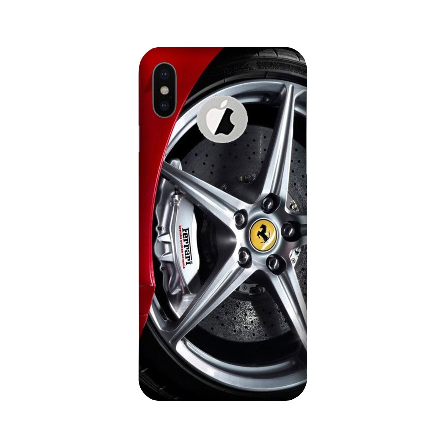 Ferari Mobile Back Case for iPhone X logo cut (Design - 133) Ferari Case for iPhone X logo cut (Design - 133)